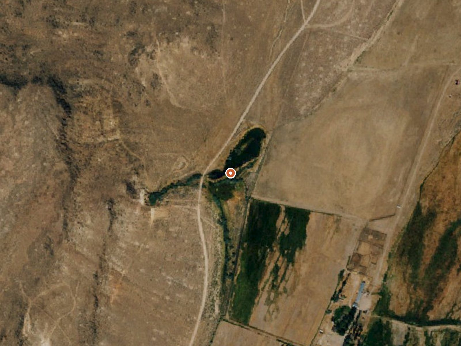 Aerial view of the ground around Spring