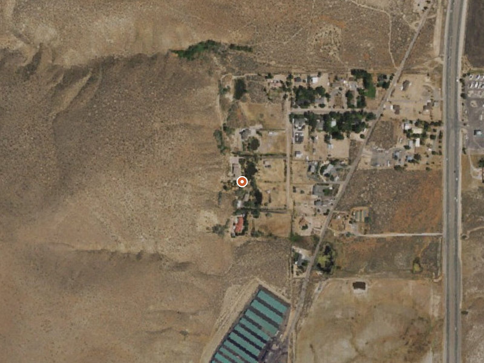 Aerial view of the ground around Springs