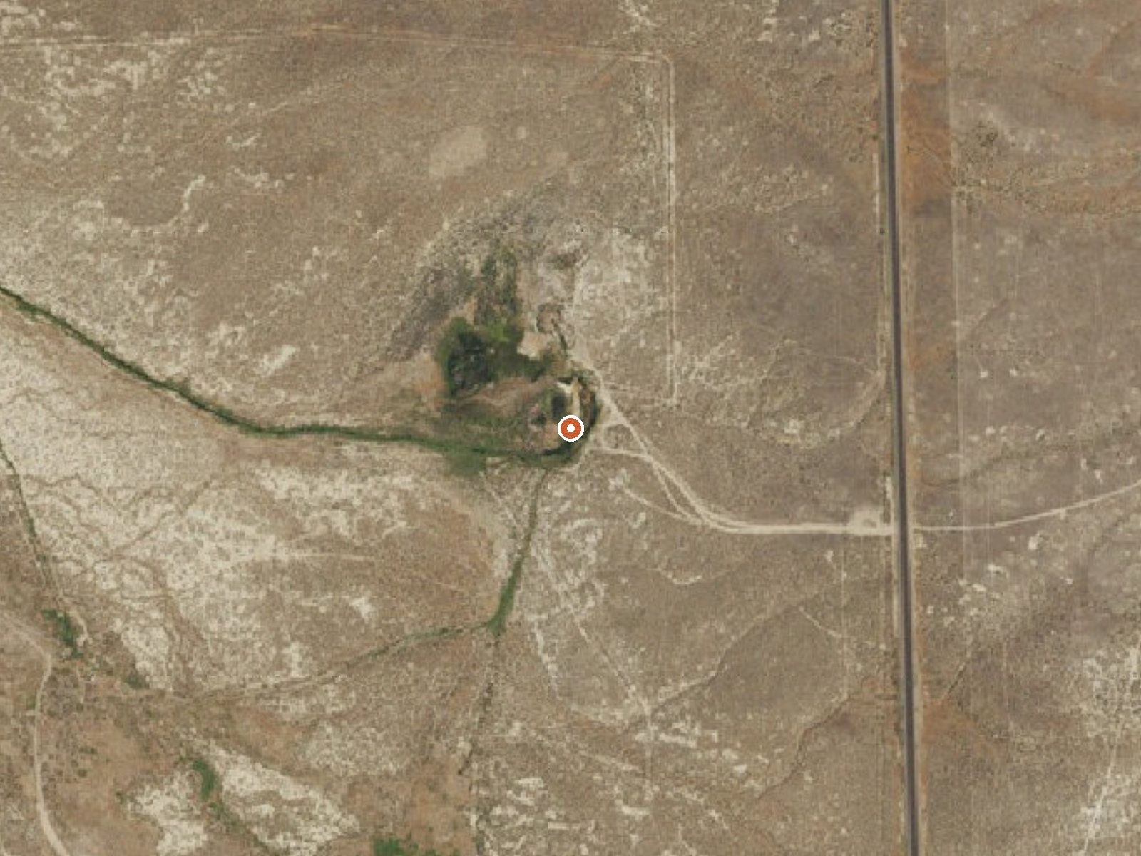 Aerial view of the ground around Hot Springs