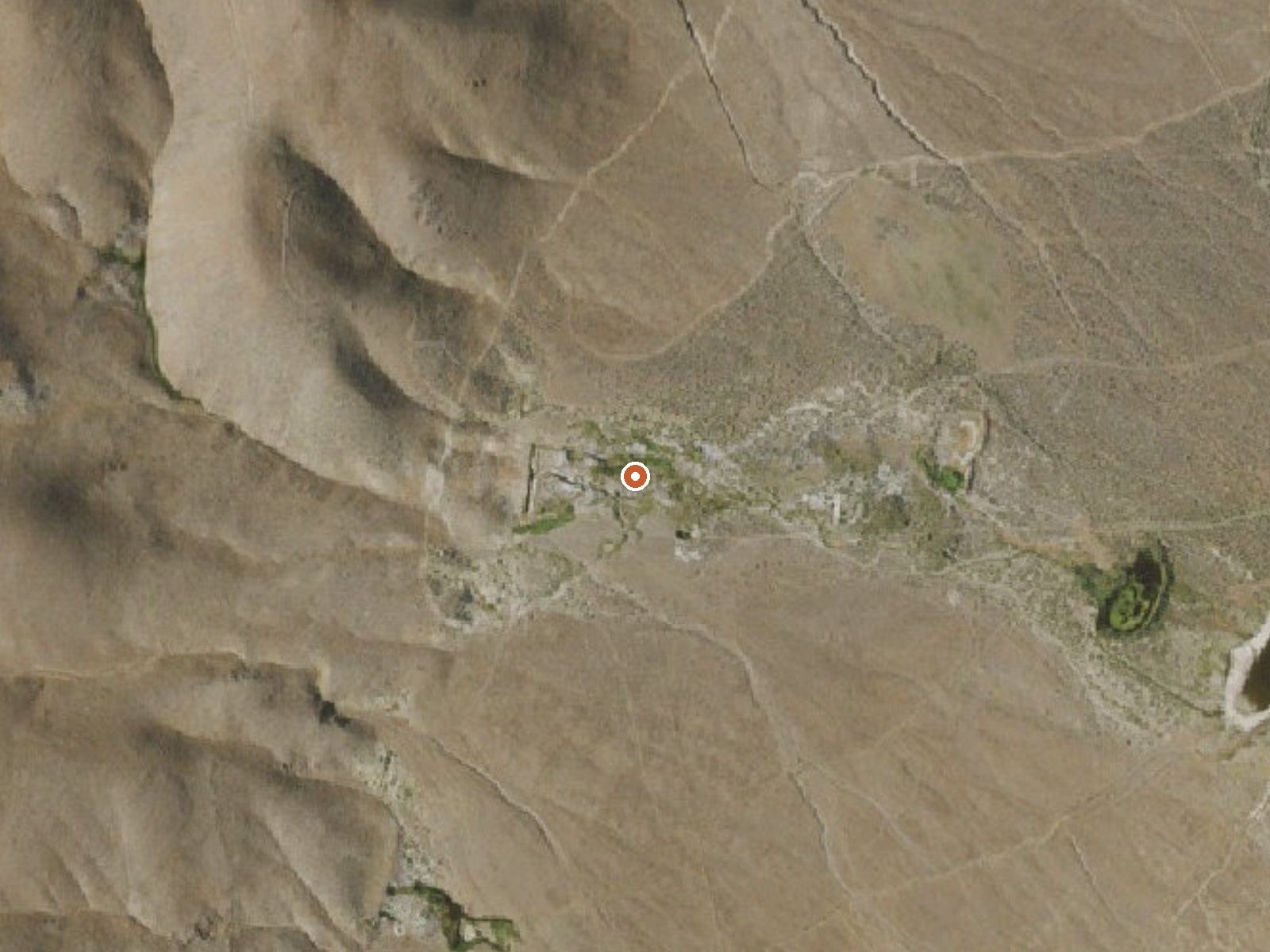 Aerial view of the ground around Hot Springs