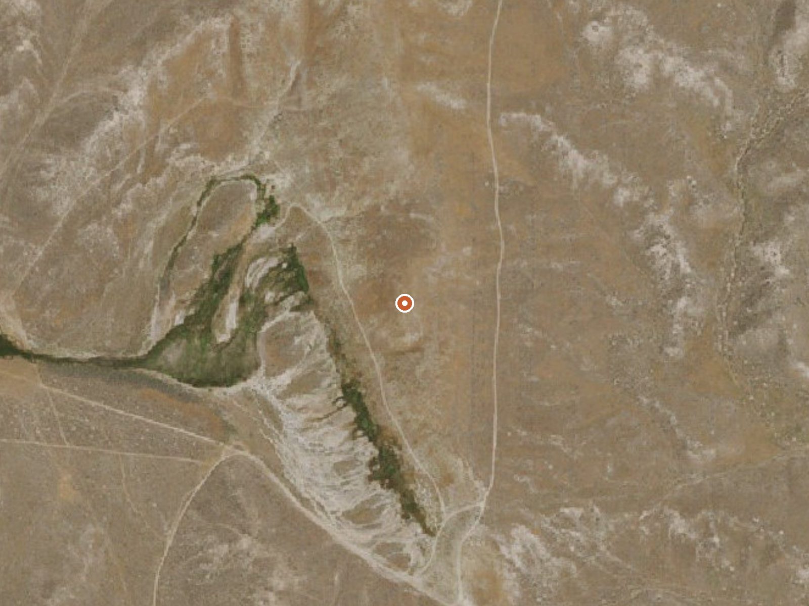 Aerial view of the ground around Hot Sulphur Springs