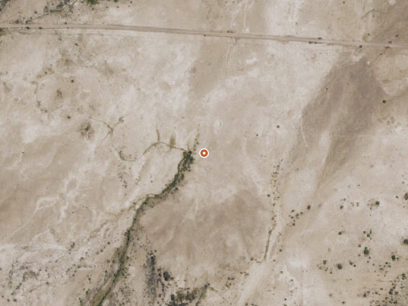 Aerial view of the ground around Jack Rabbit Spring