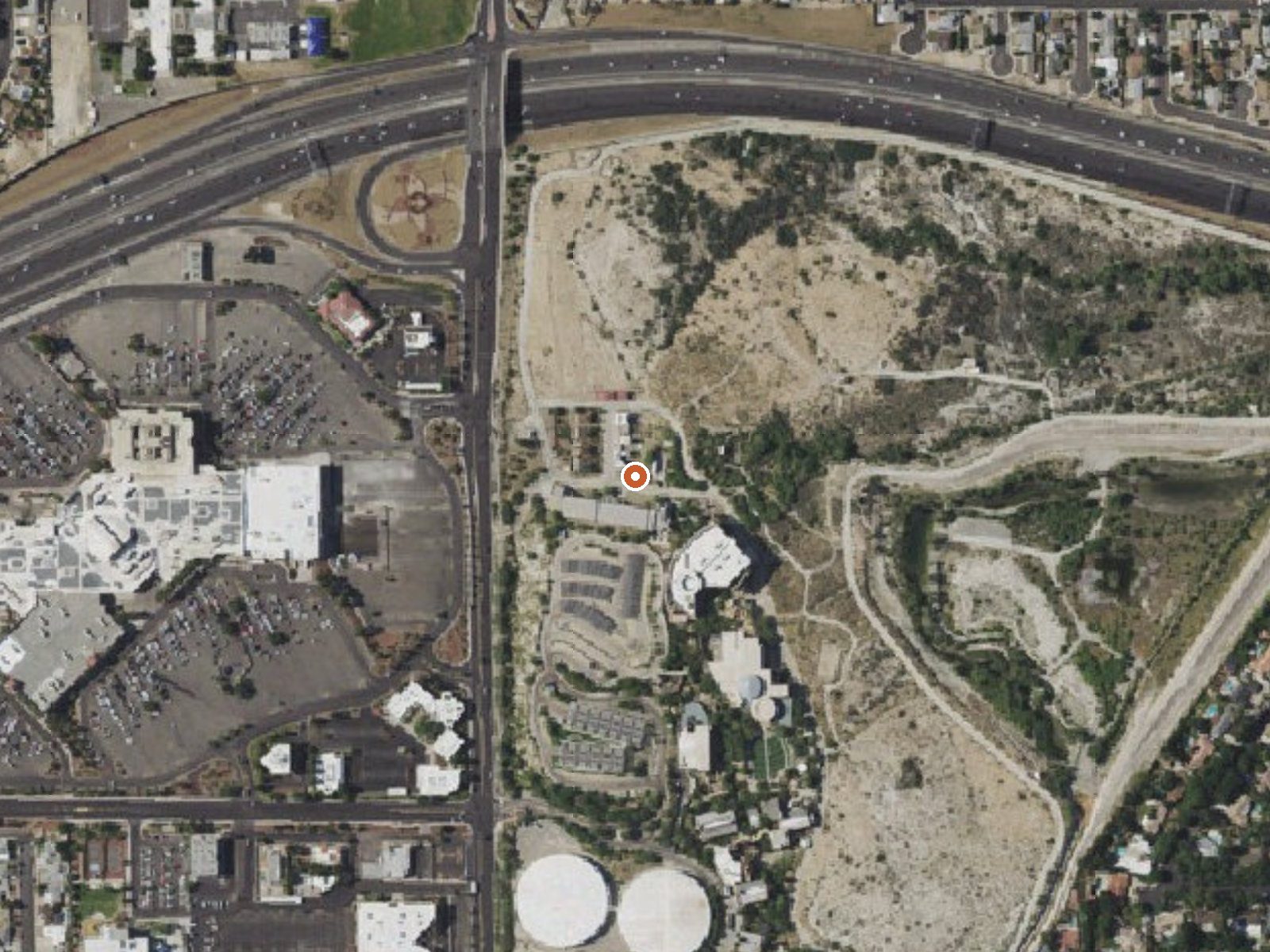 Aerial view of the ground around Las Vegas Springs