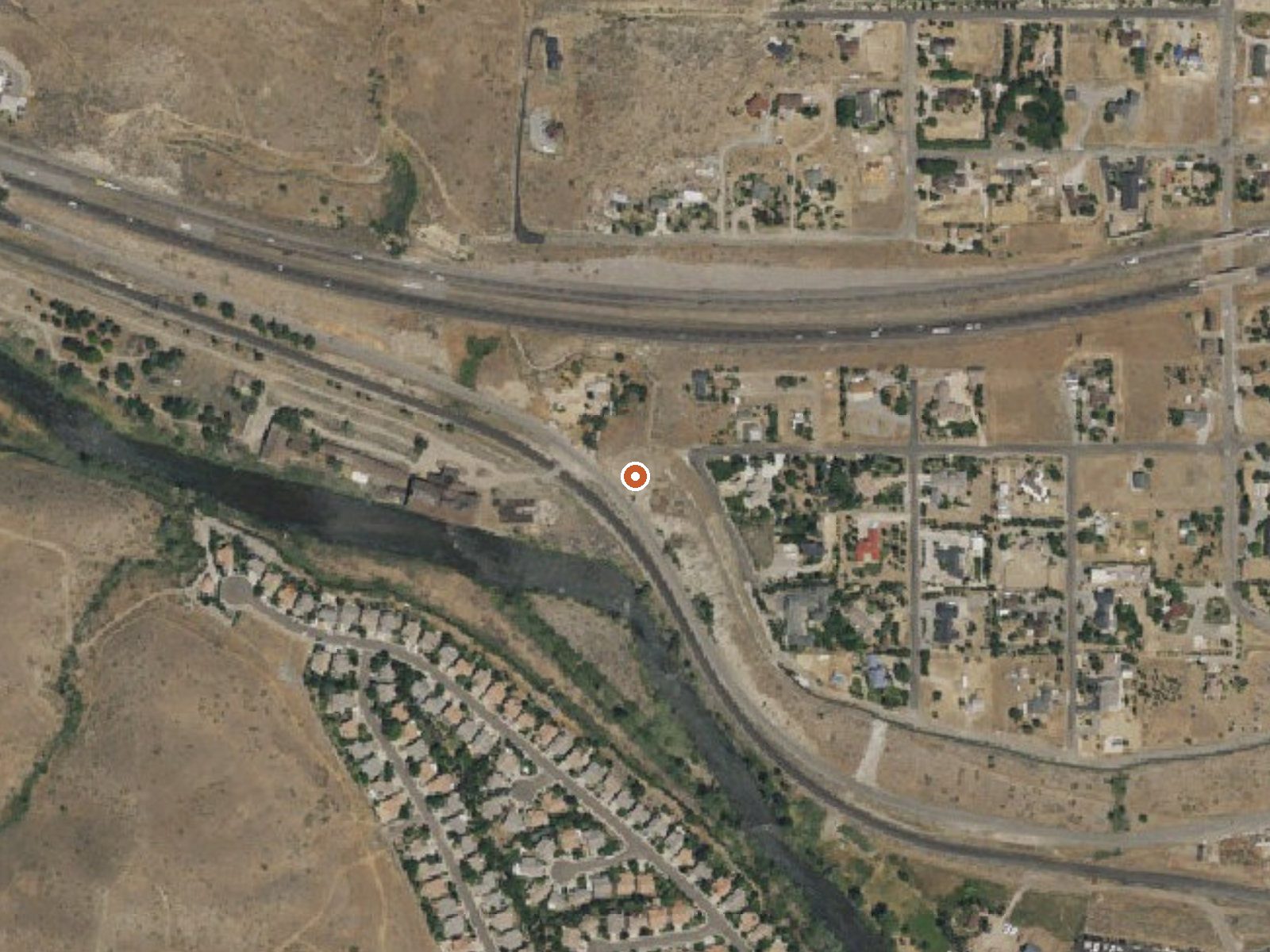 Aerial view of the ground around Lawton Hot Springs