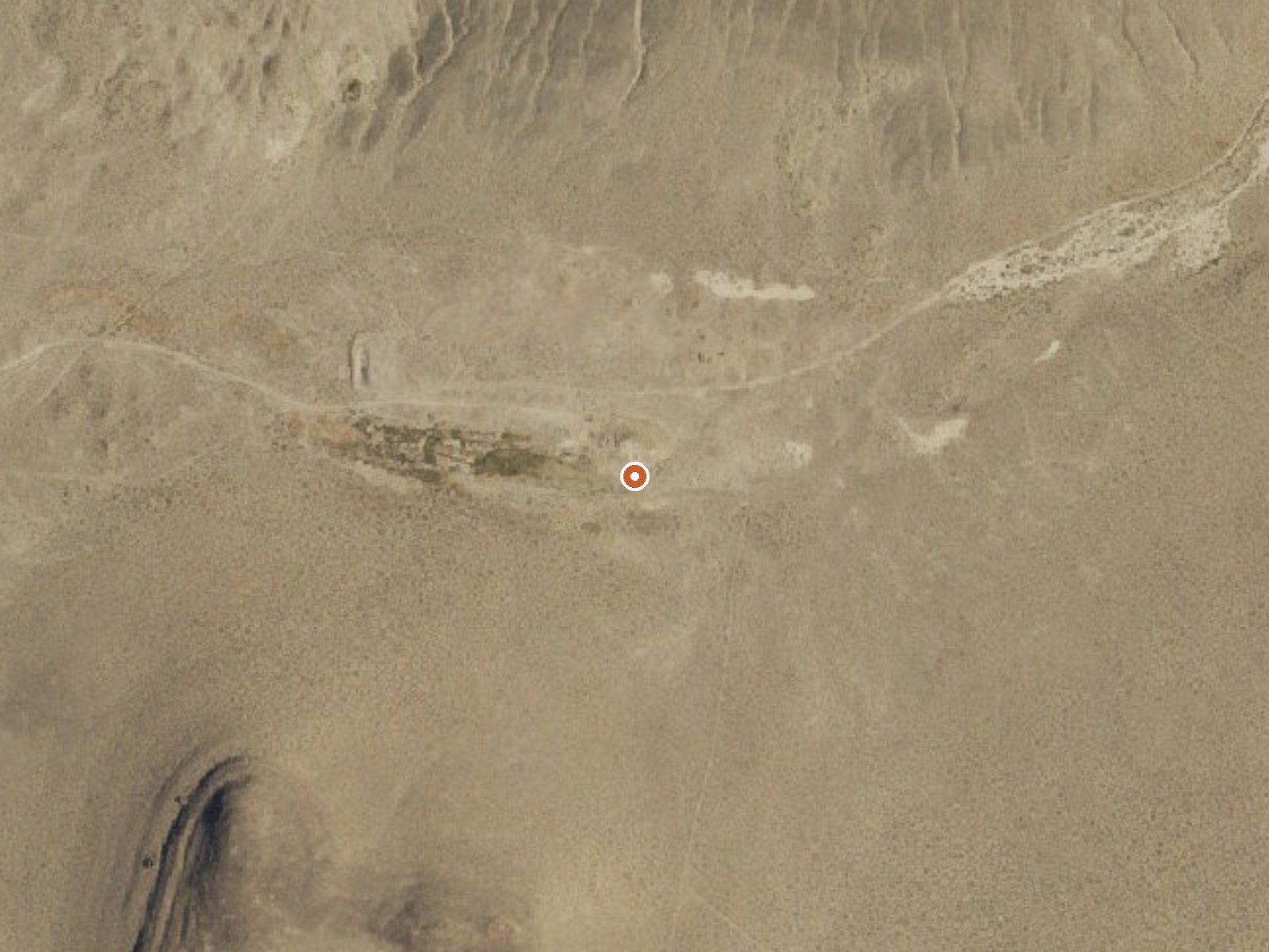 Aerial view of the ground around Lee Hot Springs, Allen Springs