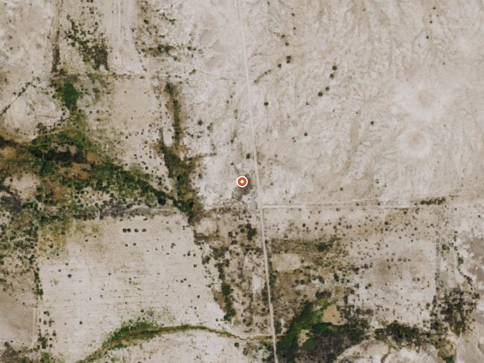 Aerial view of the ground around Longstreet Spring