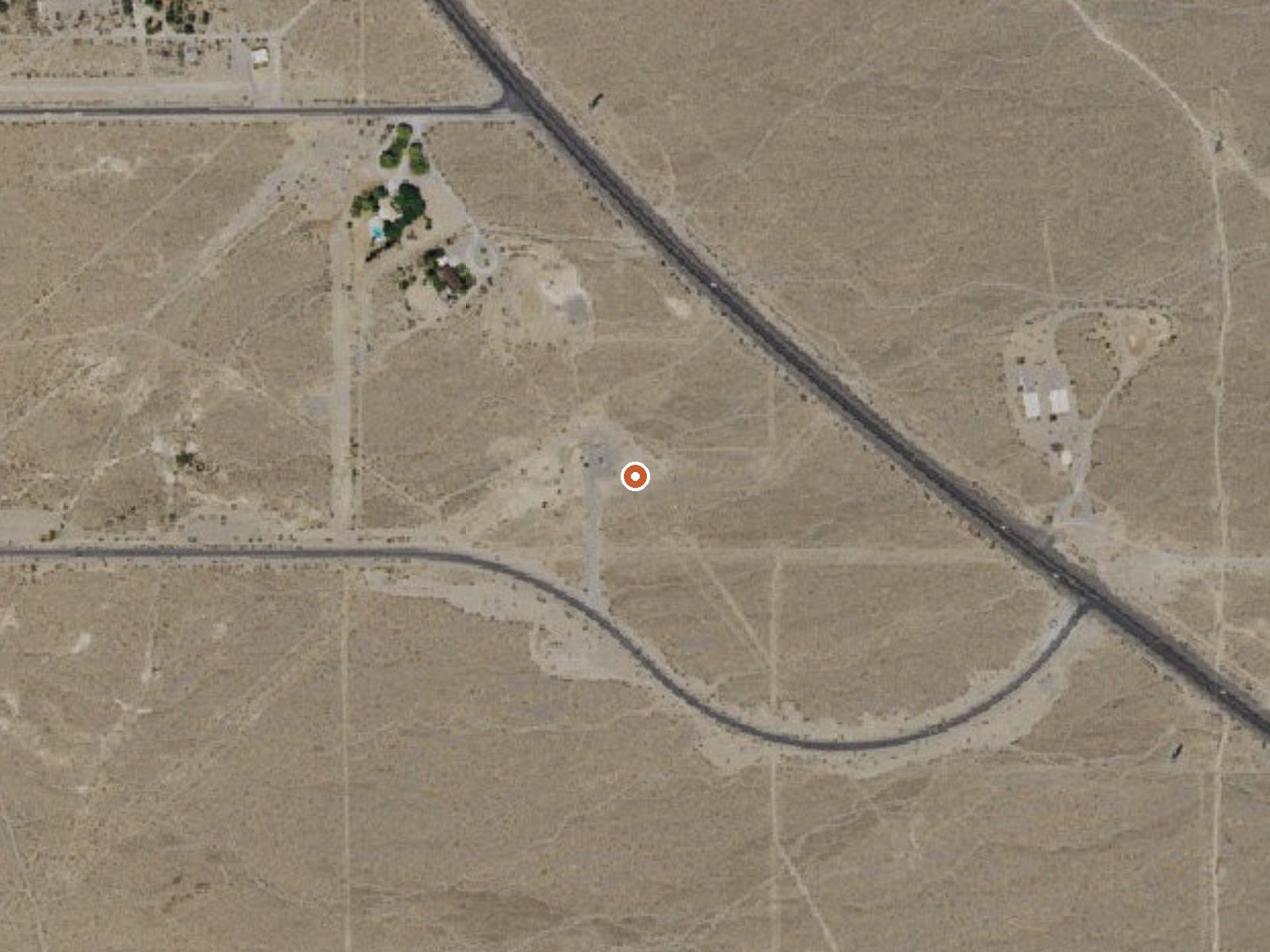 Aerial view of the ground around Manse Ranch Spring