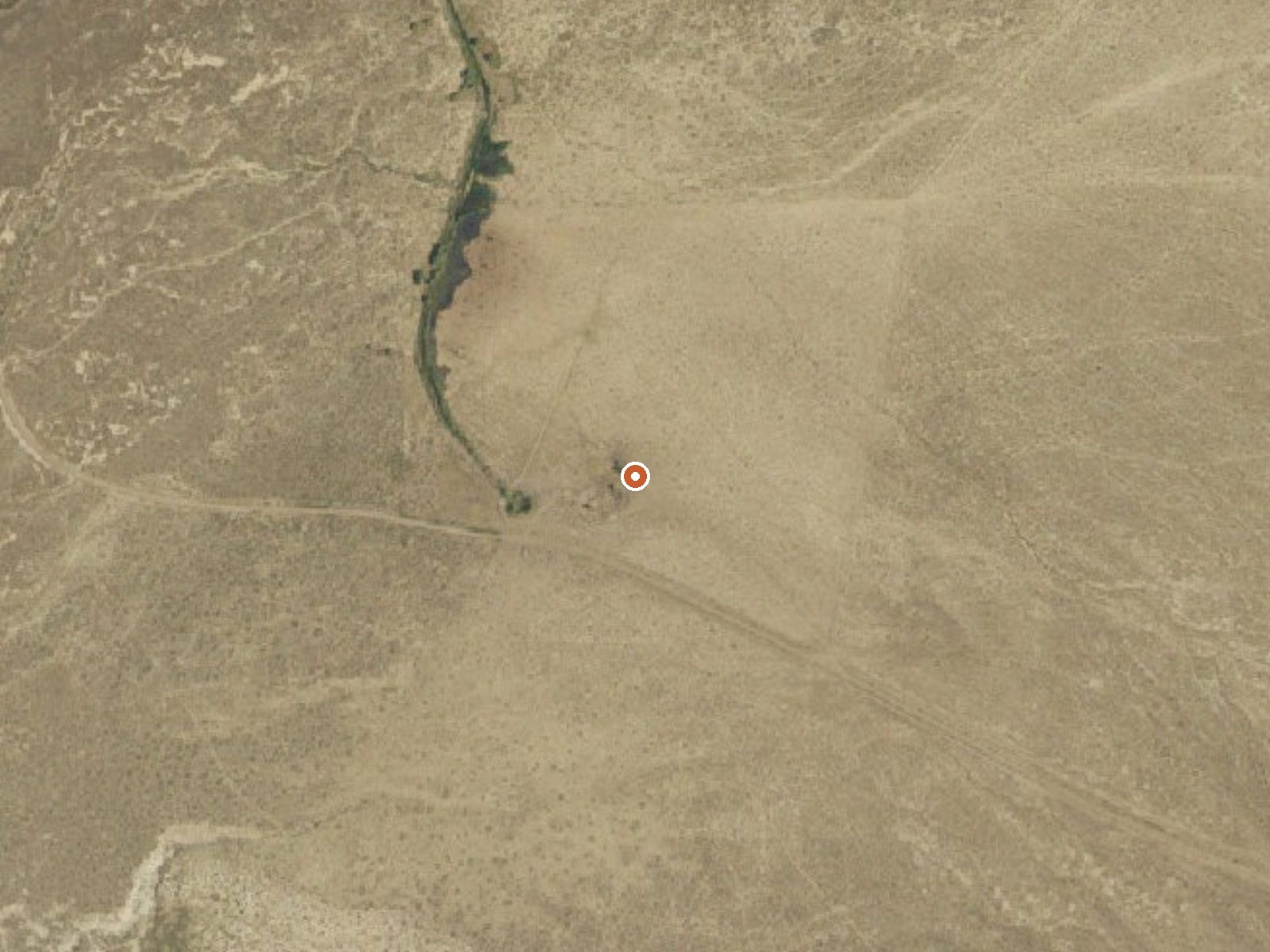 Aerial view of the ground around Mccoy Springs