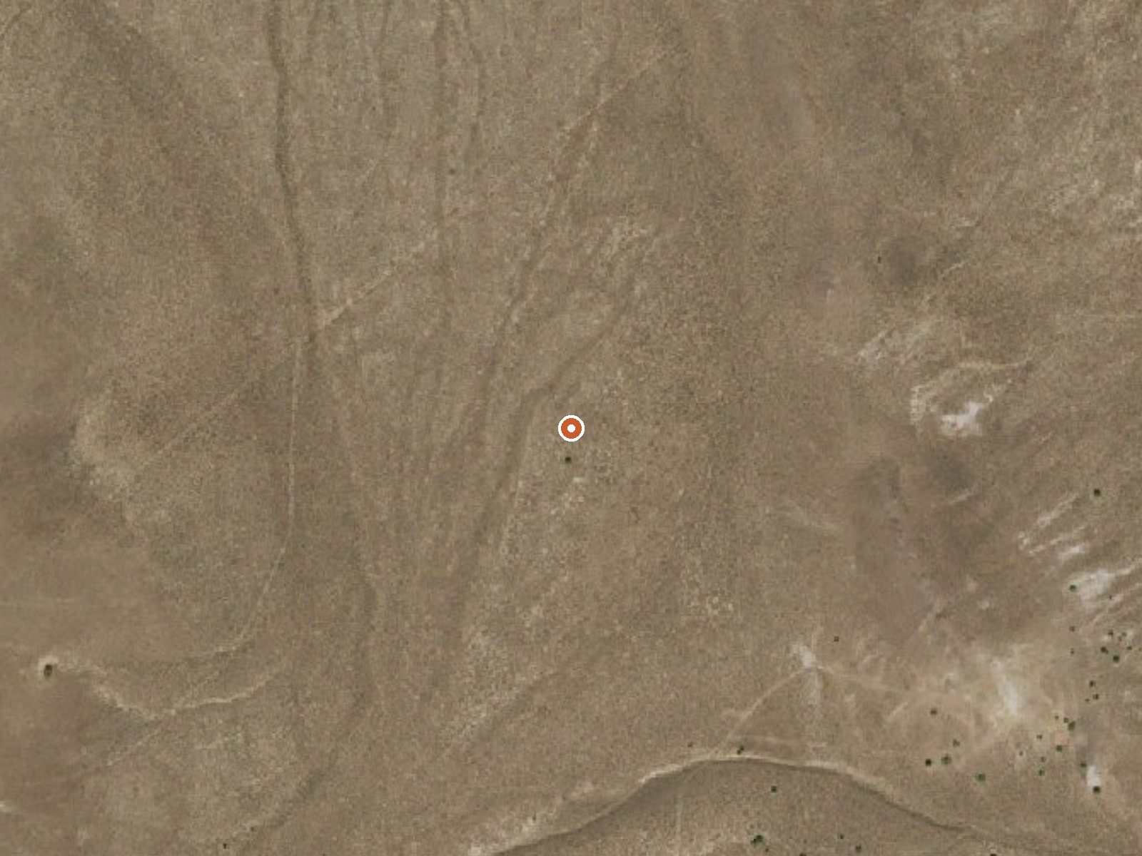 Aerial view of the ground around the spring
