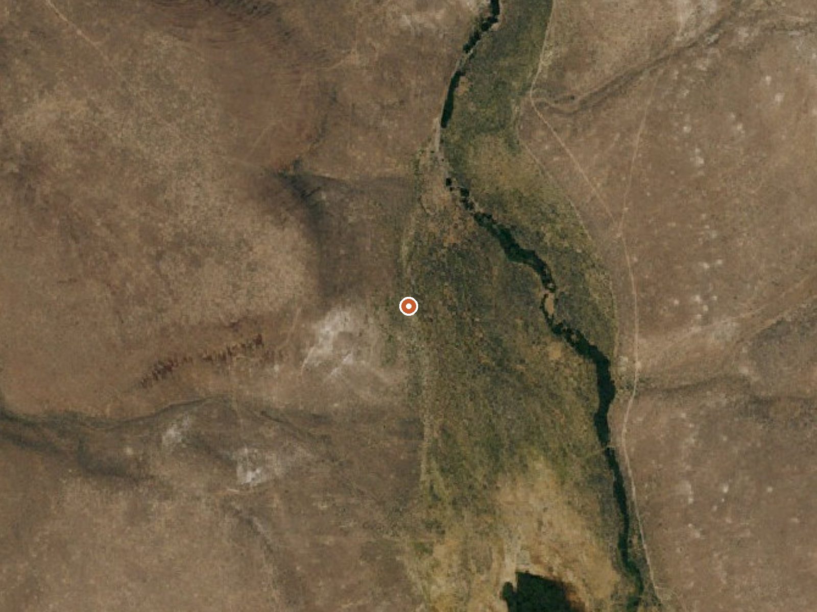 Aerial view of the ground around the spring