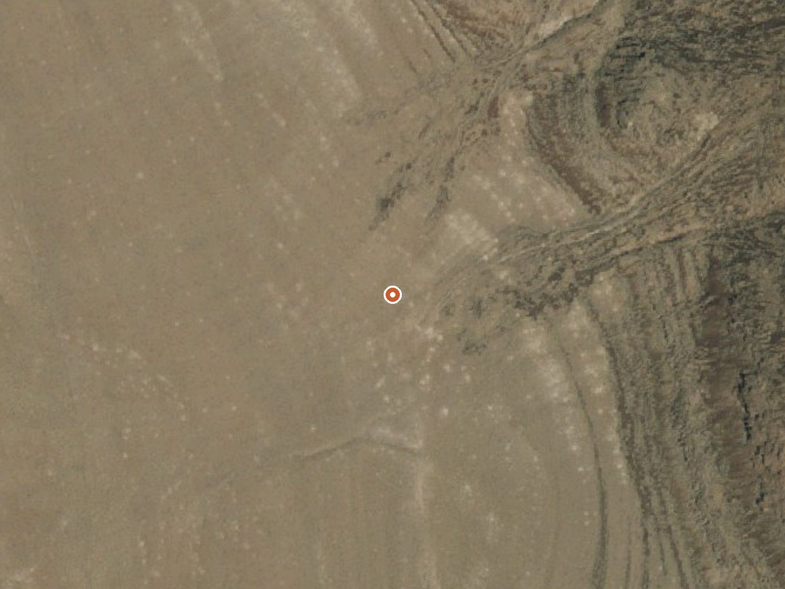 Aerial view of the ground around the spring