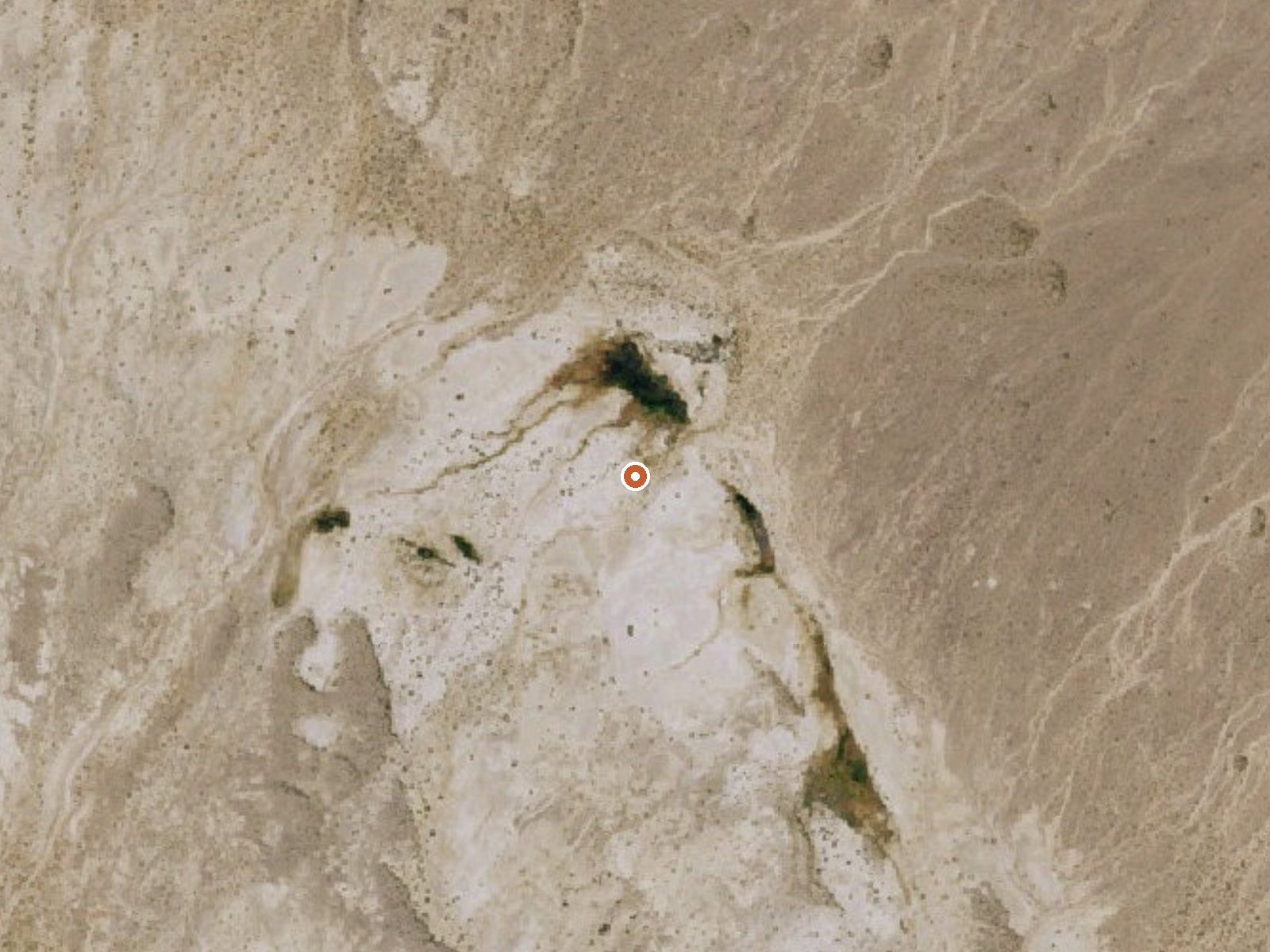 Aerial view of the ground around the spring