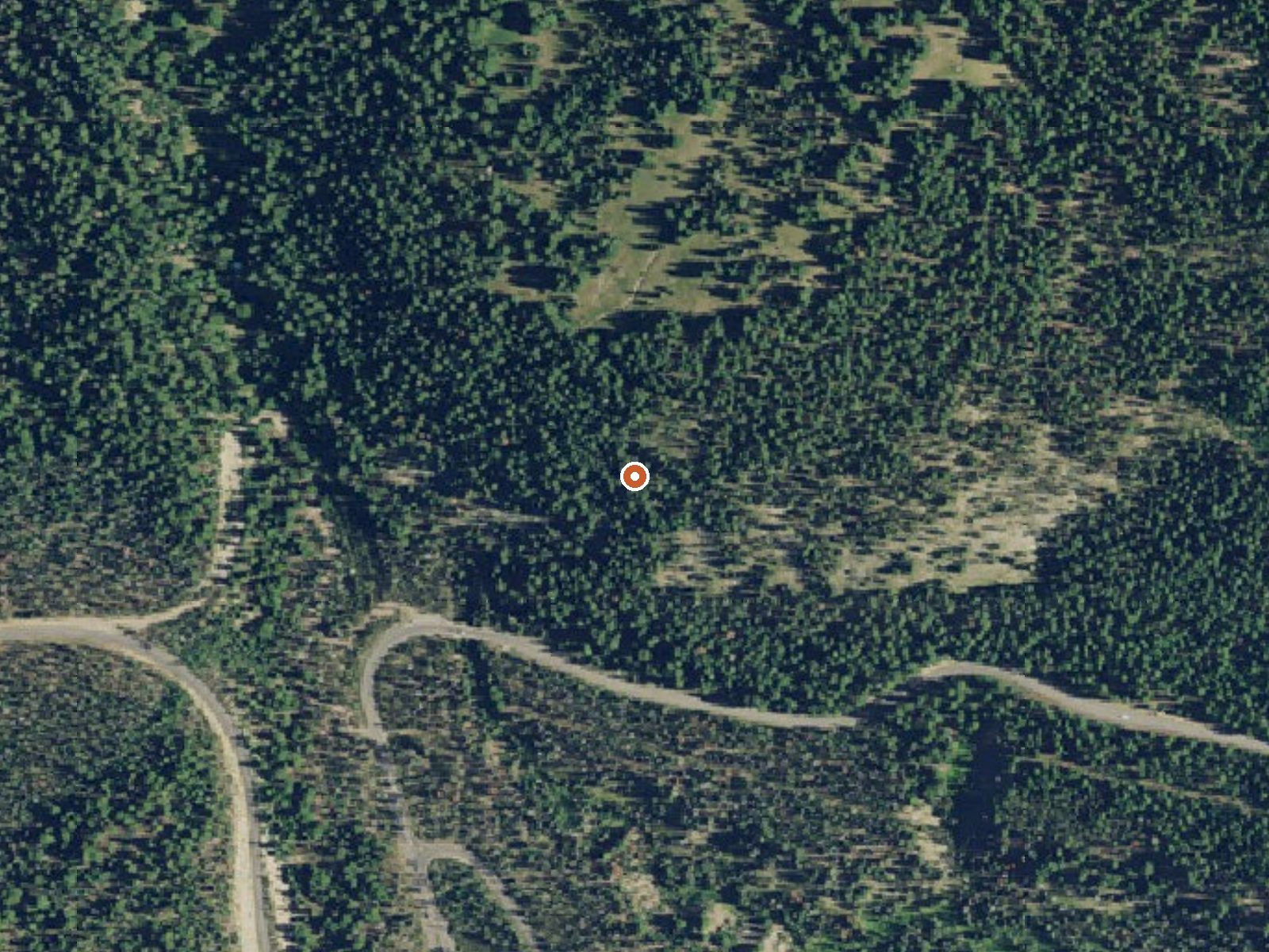 Aerial view of the ground around Annie Spring