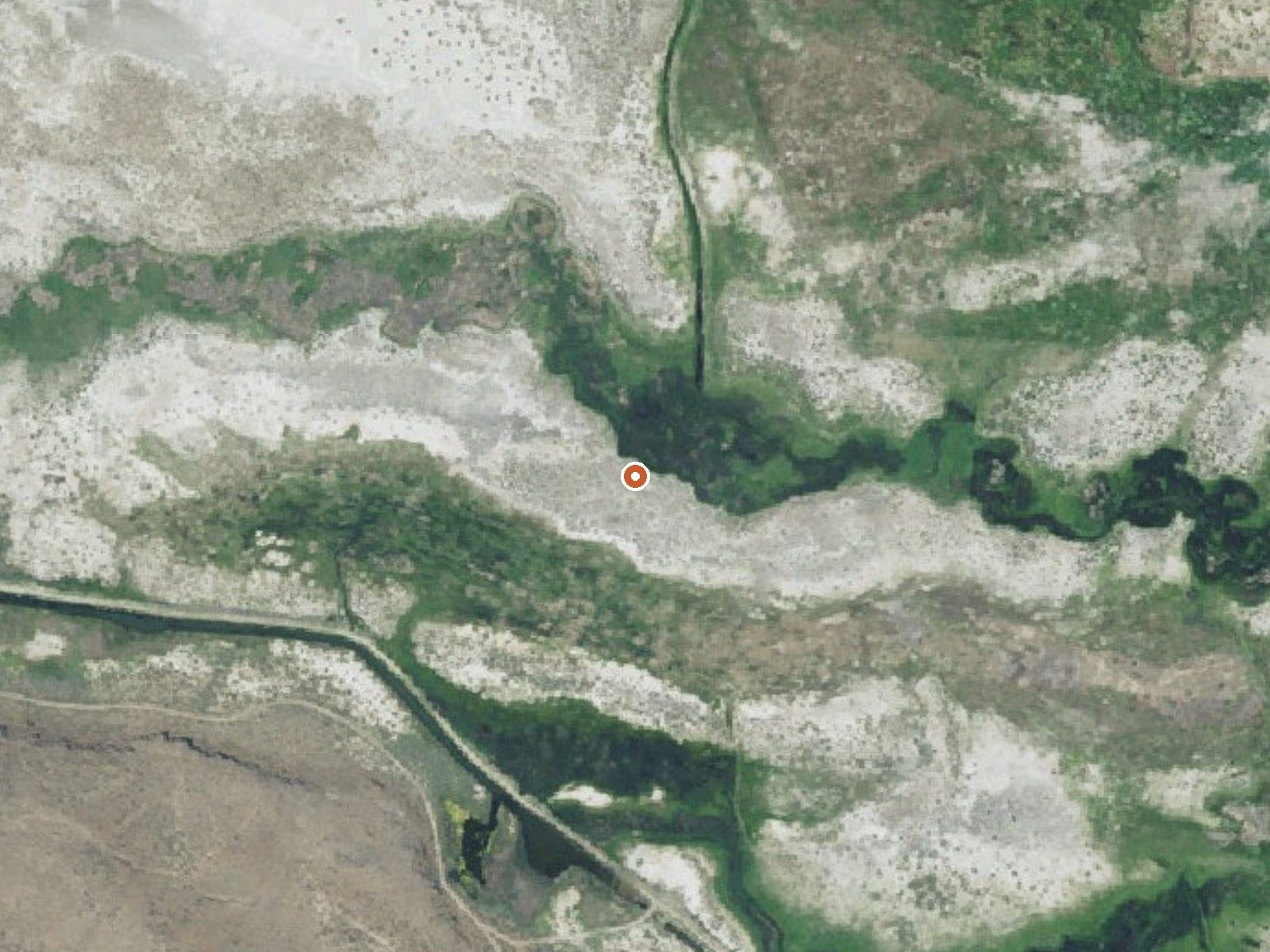 Aerial view of the ground around Basque Spring