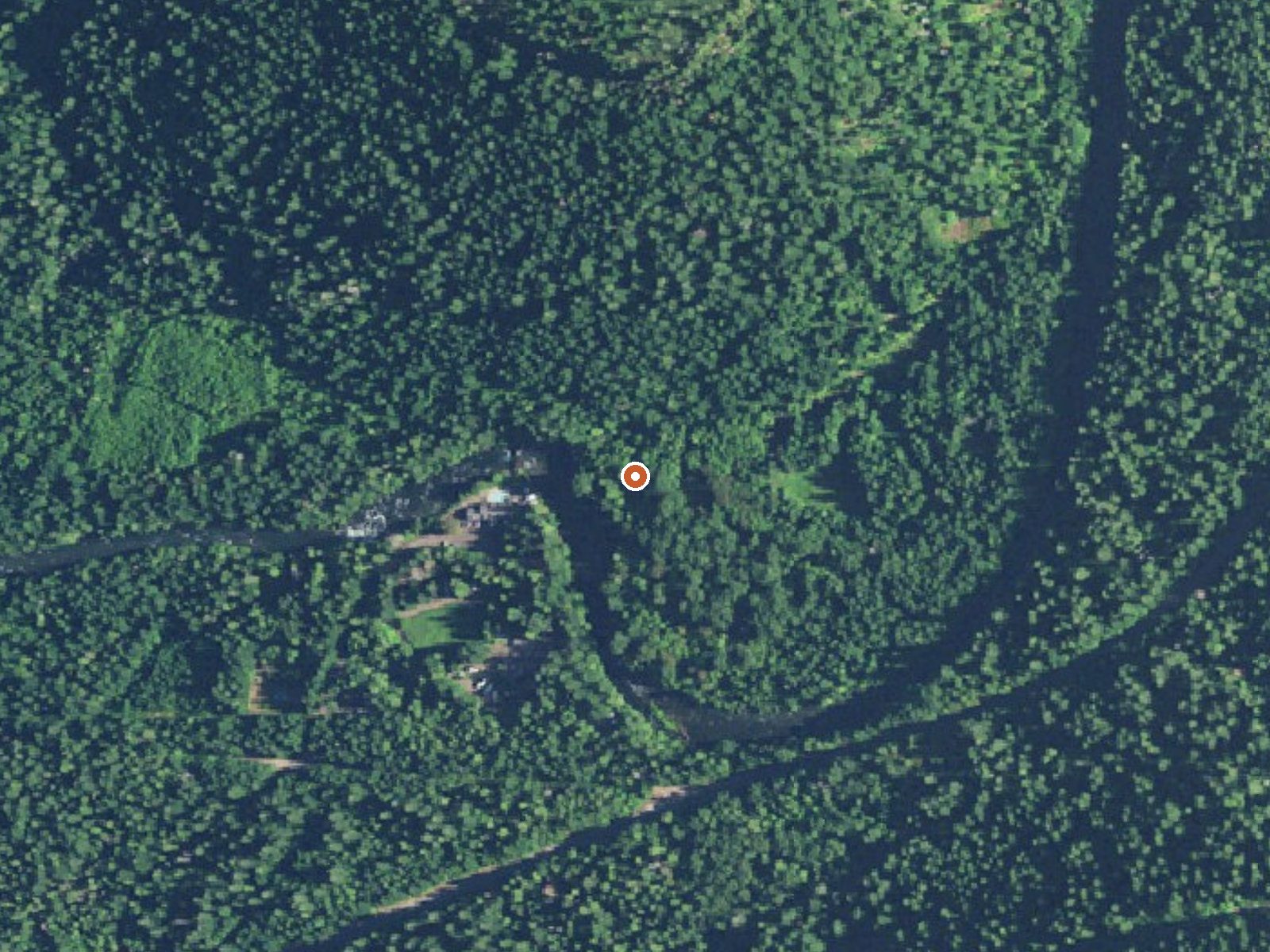 Aerial view of the ground around Belknap Springs