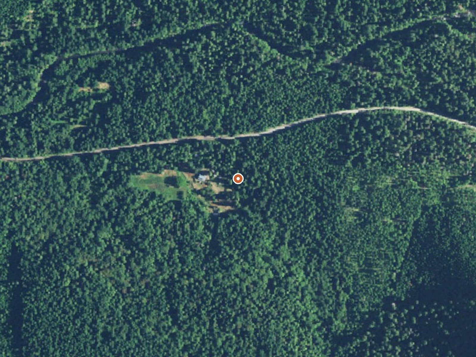 Aerial view of the ground around Foley Springs