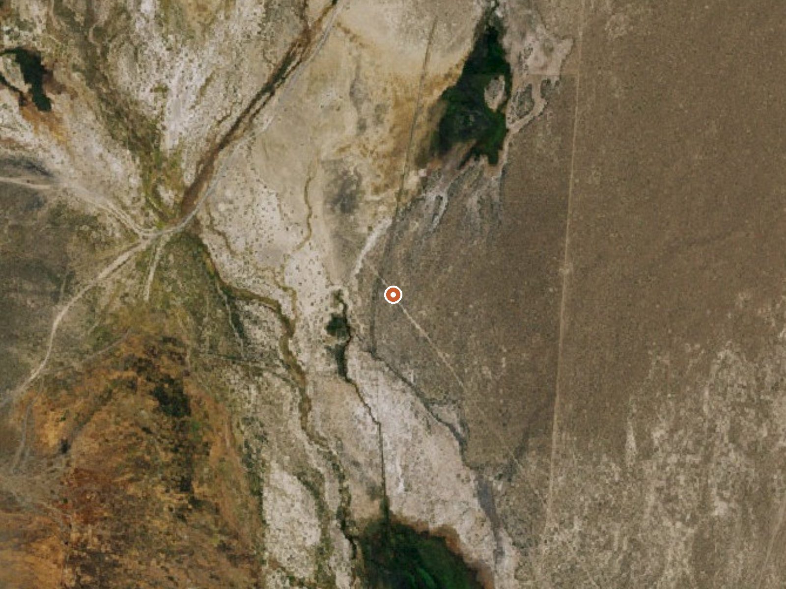 Aerial view of the ground around Springs (Hot)
