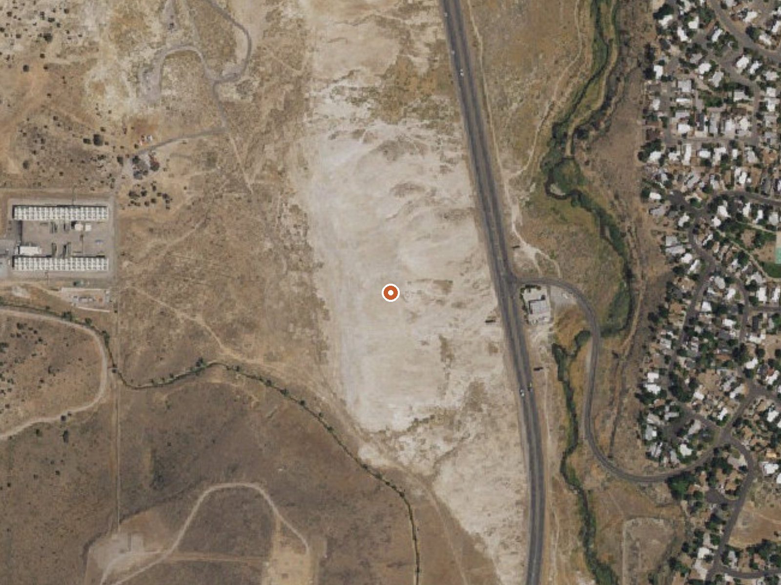 Aerial view of the ground around Steamboat Springs