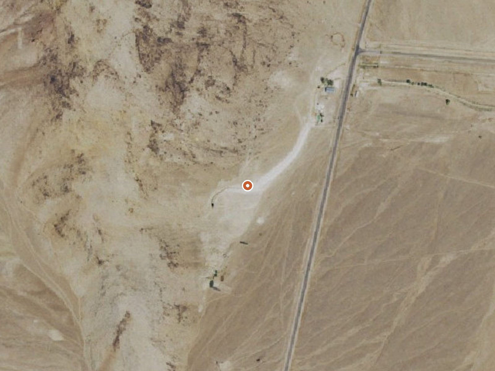 Aerial view of the ground around Warm Springs