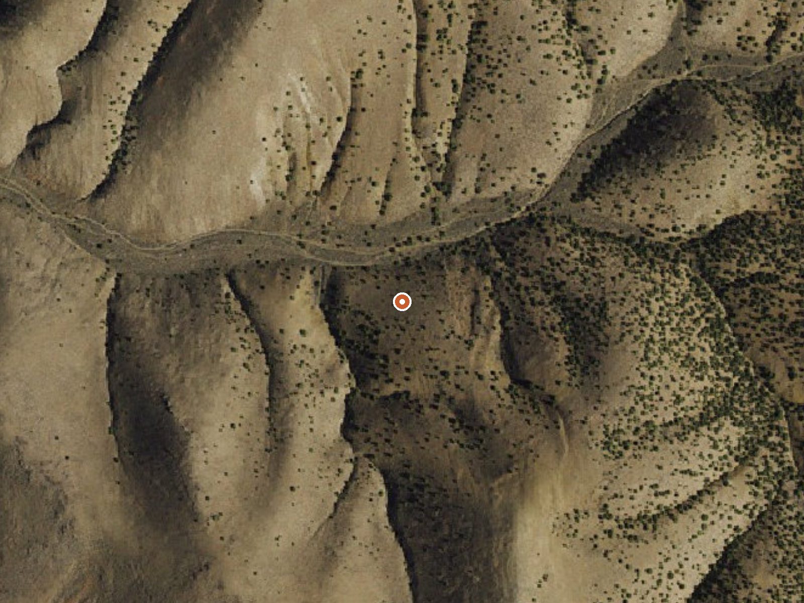 Aerial view of the ground around the spring
