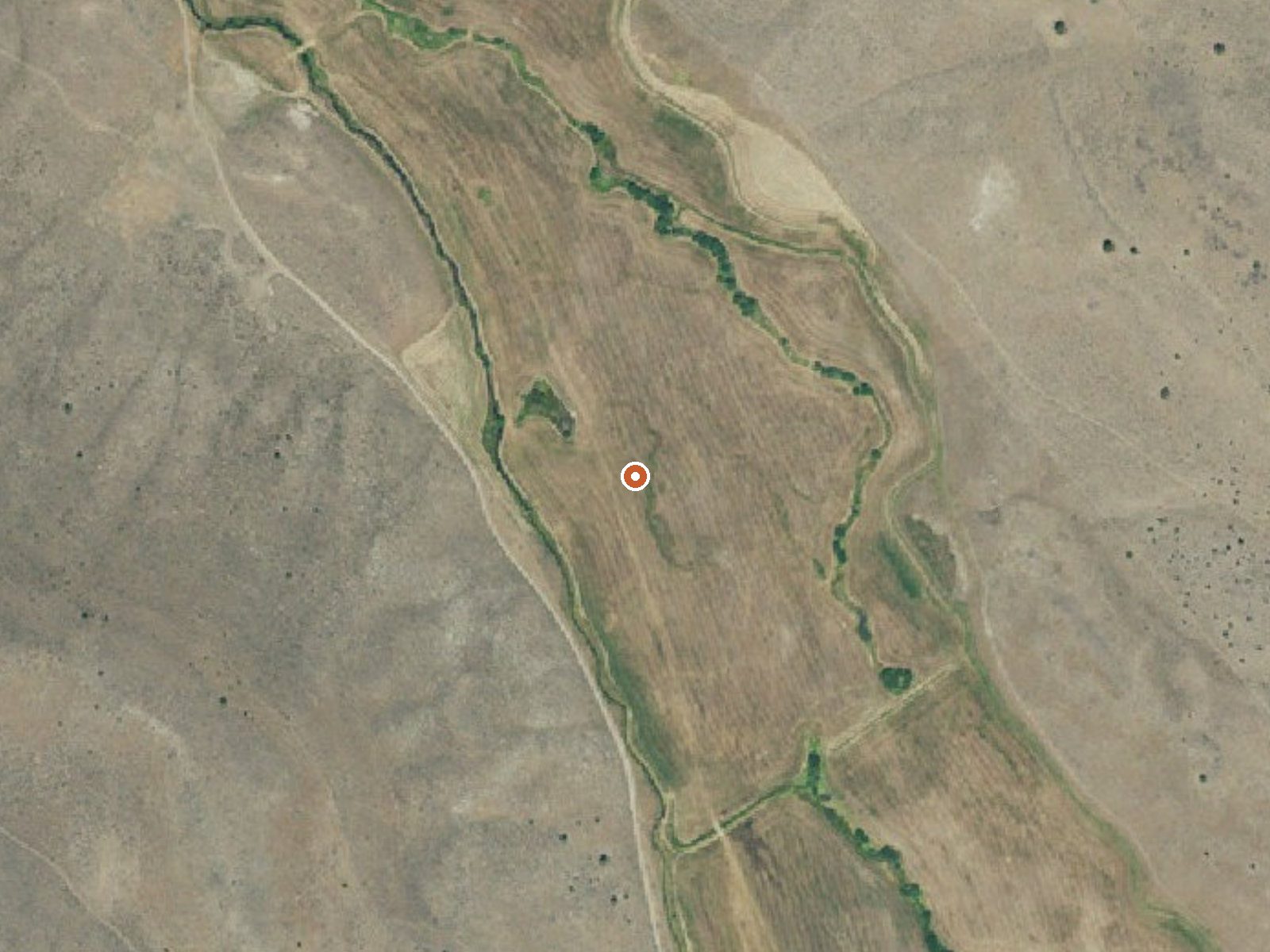 Aerial view of the ground around the spring