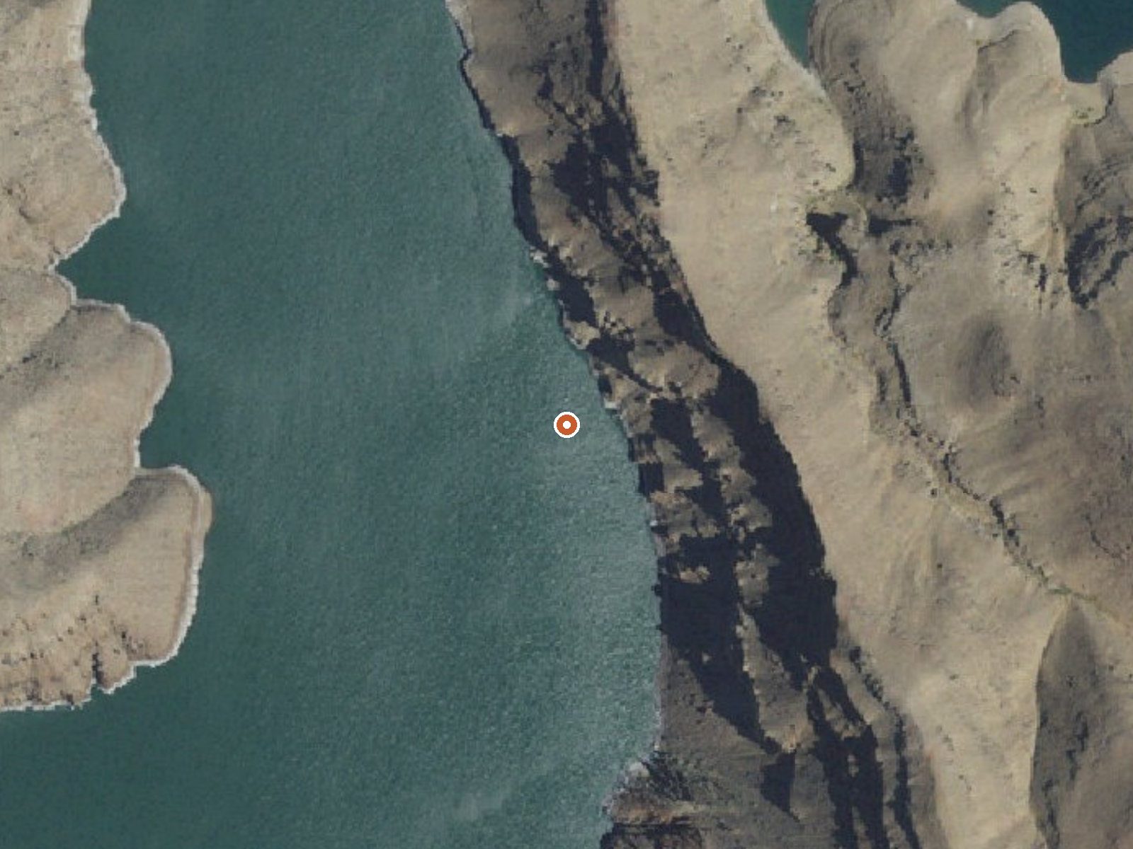 Aerial view of the ground around the spring