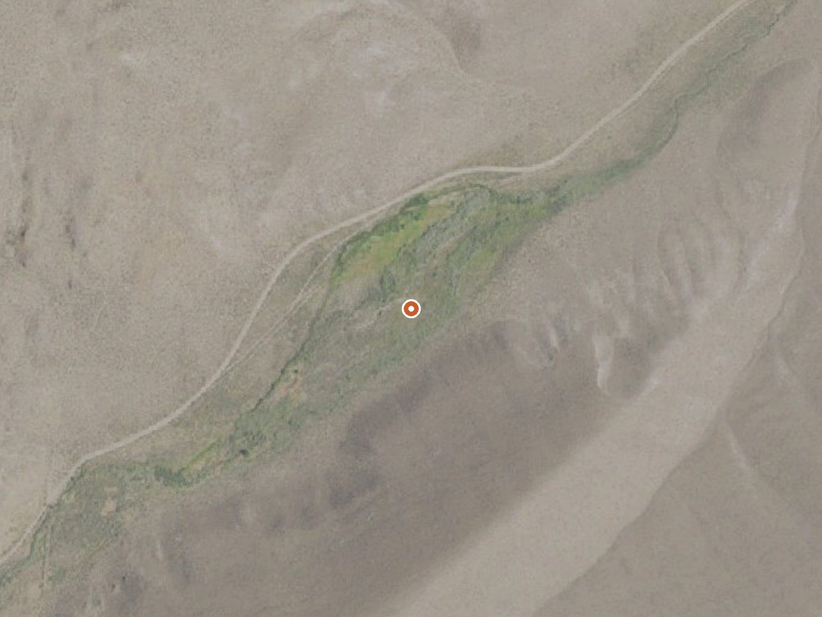 Aerial view of the ground around the spring