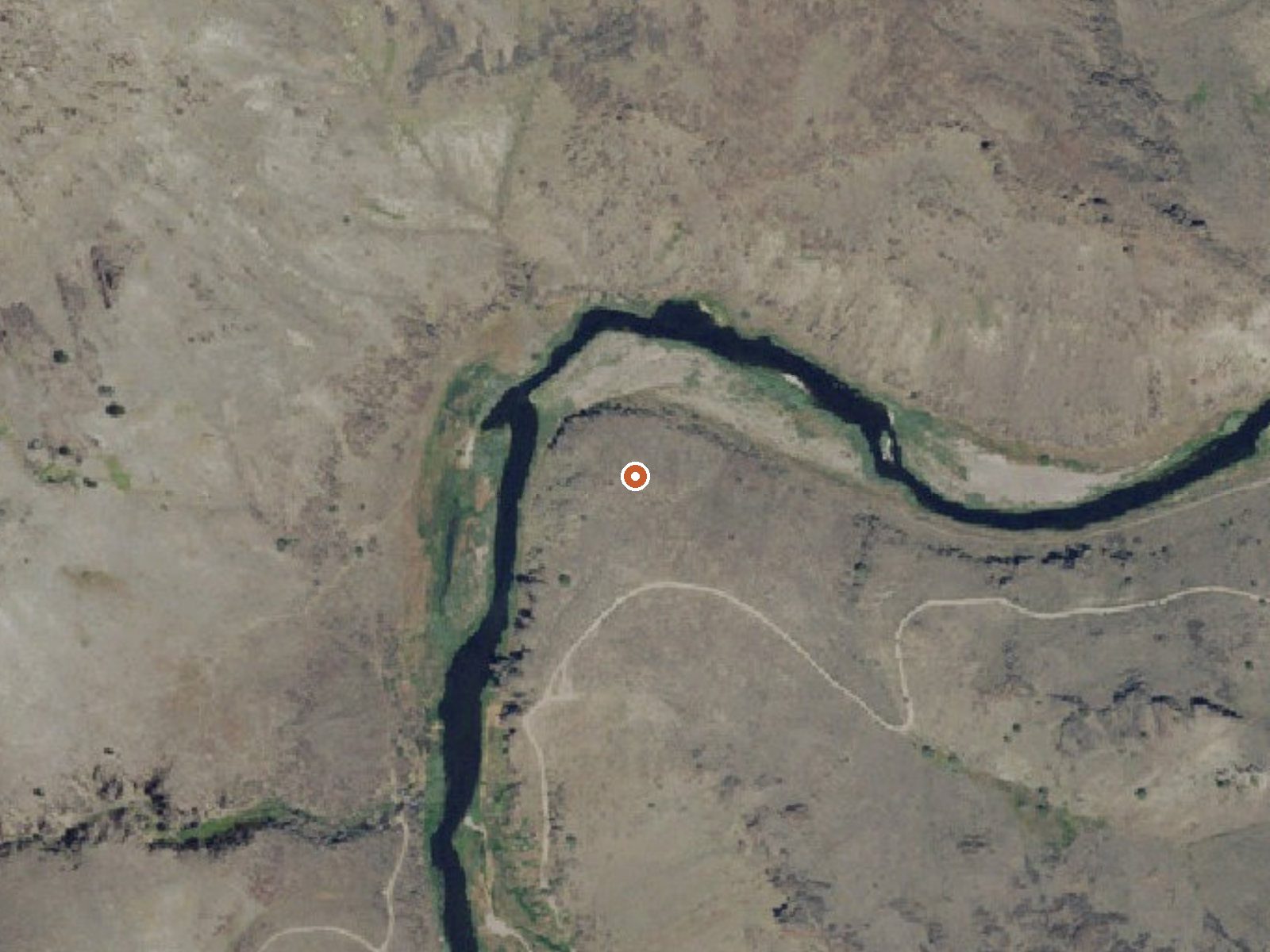 Aerial view of the ground around the spring