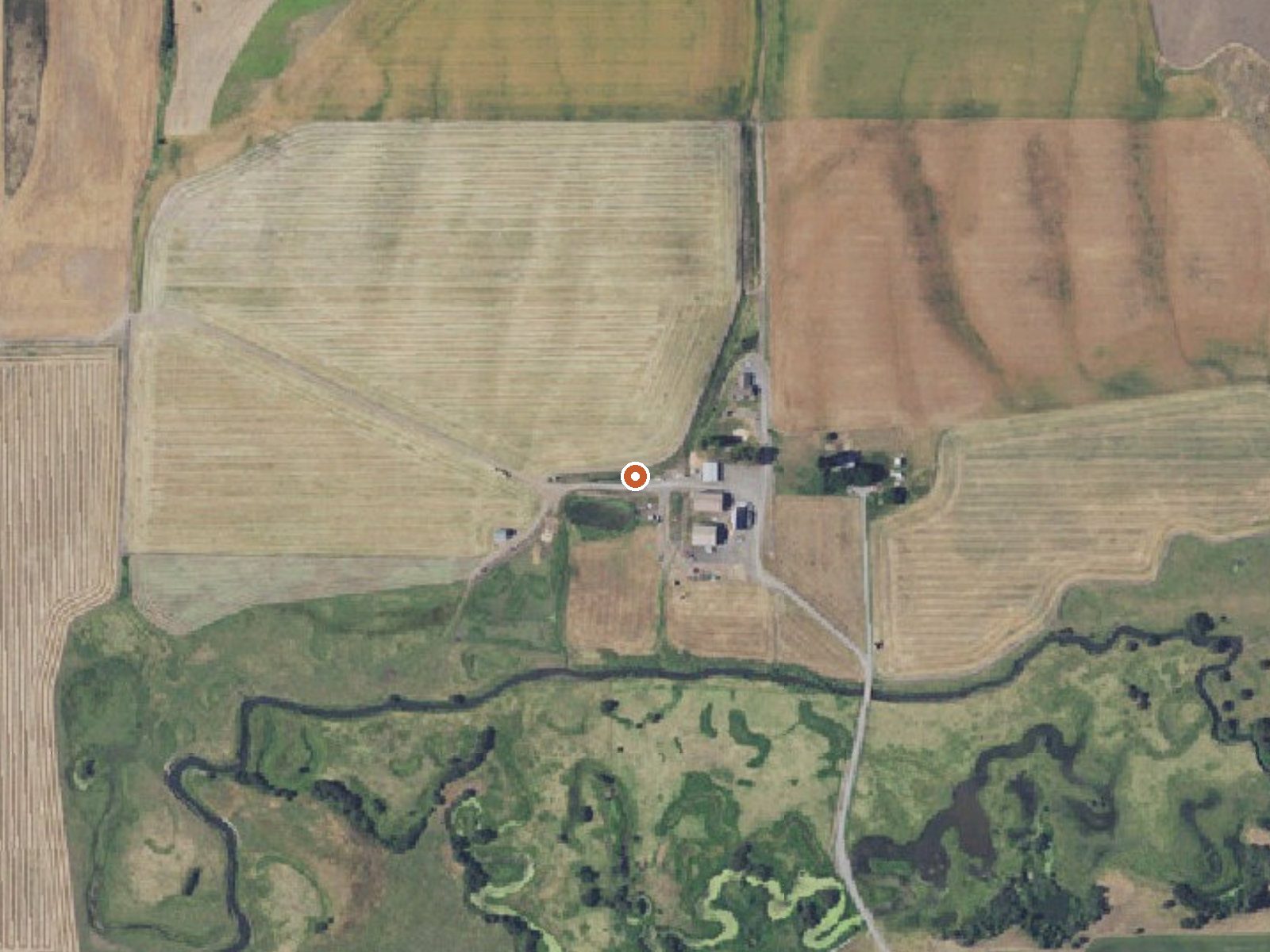 Aerial view of the ground around the spring