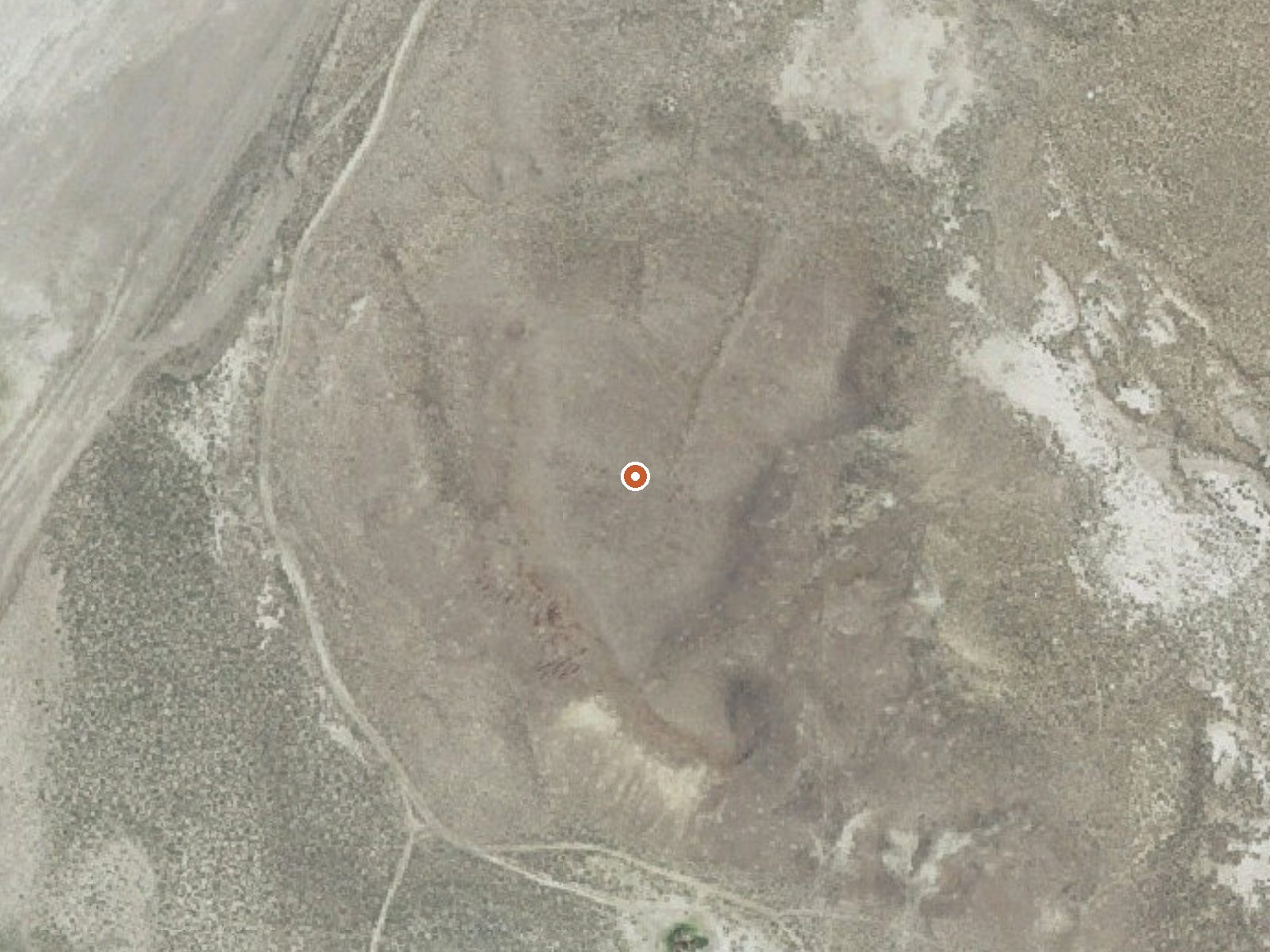 Aerial view of the ground around the spring