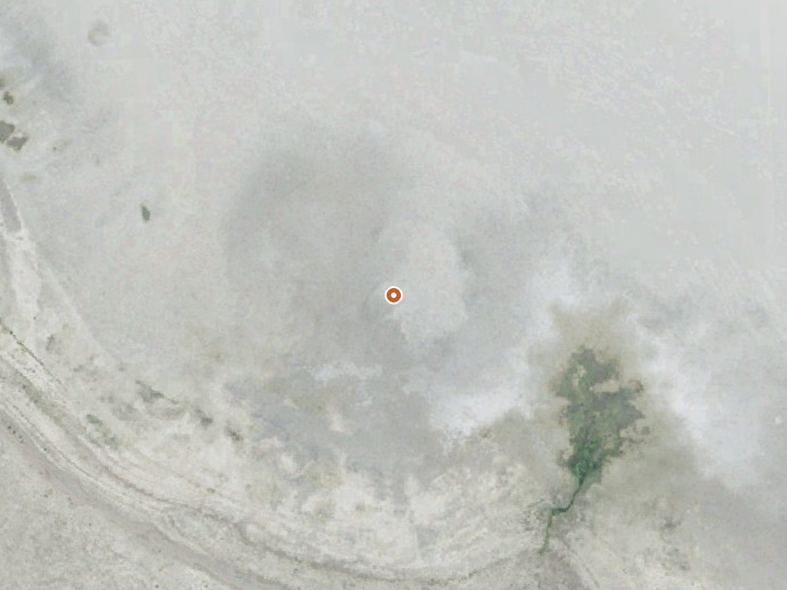 Aerial view of the ground around the spring
