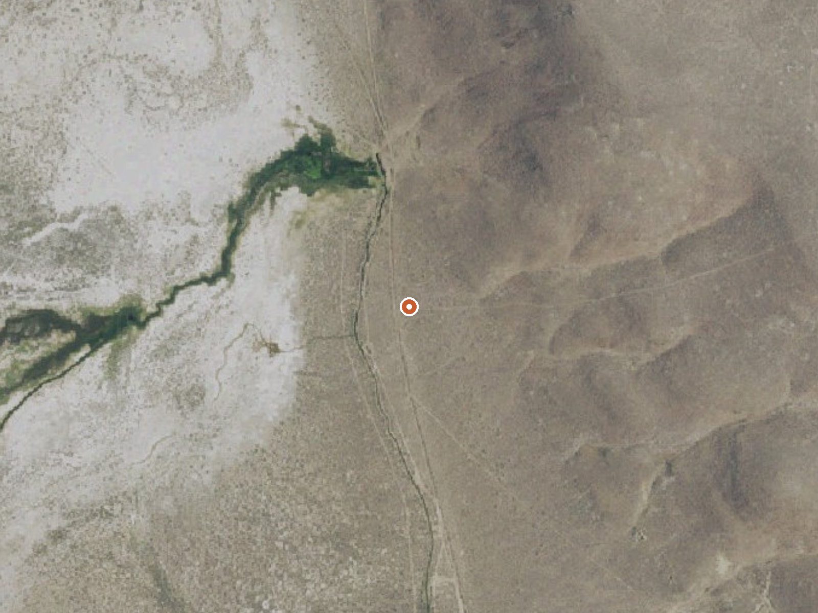 Aerial view of the ground around the spring