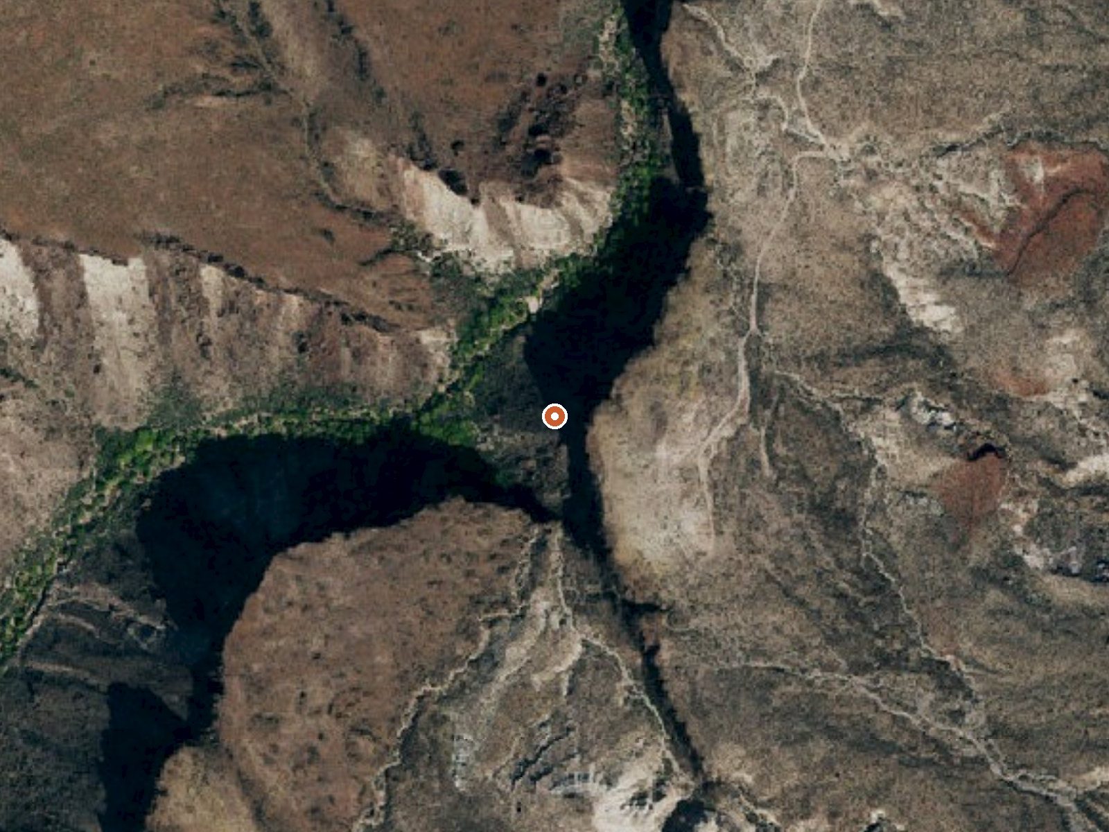Aerial view of the ground around Capote Springs