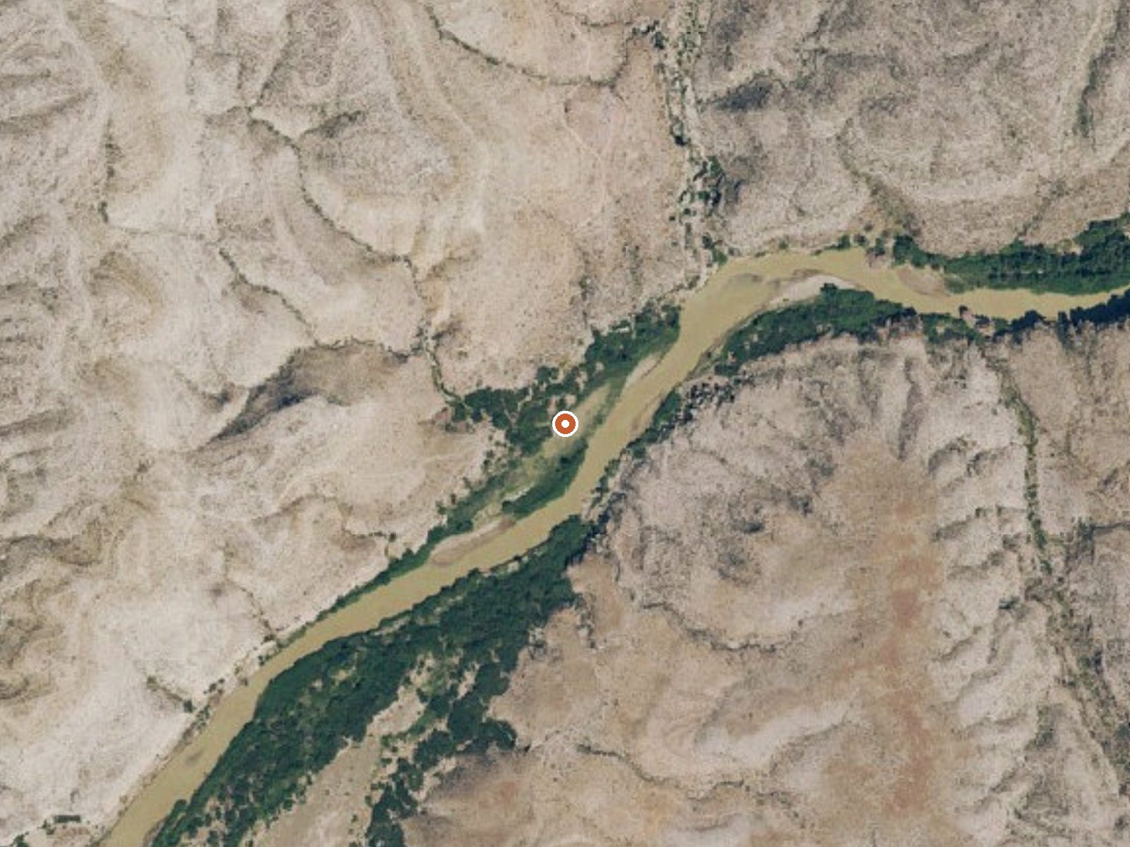 Aerial view of the ground around Hot Springs