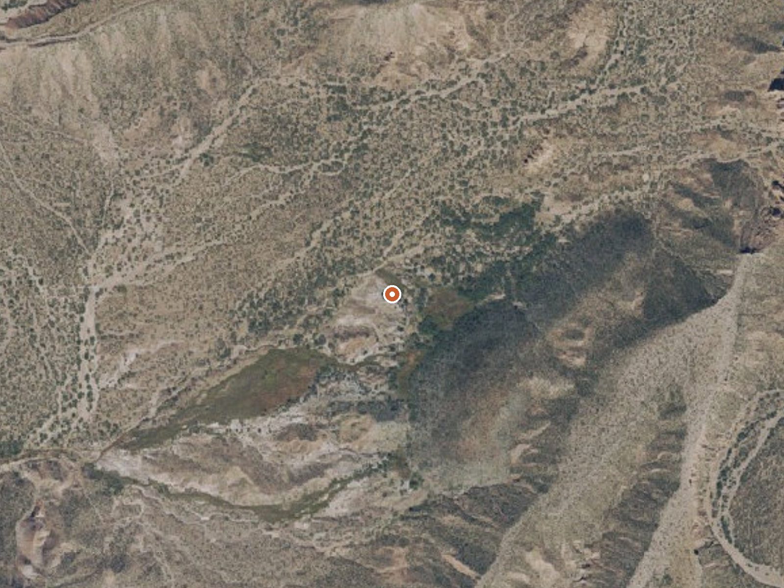 Aerial view of the ground around Springs (Las Cienegas)