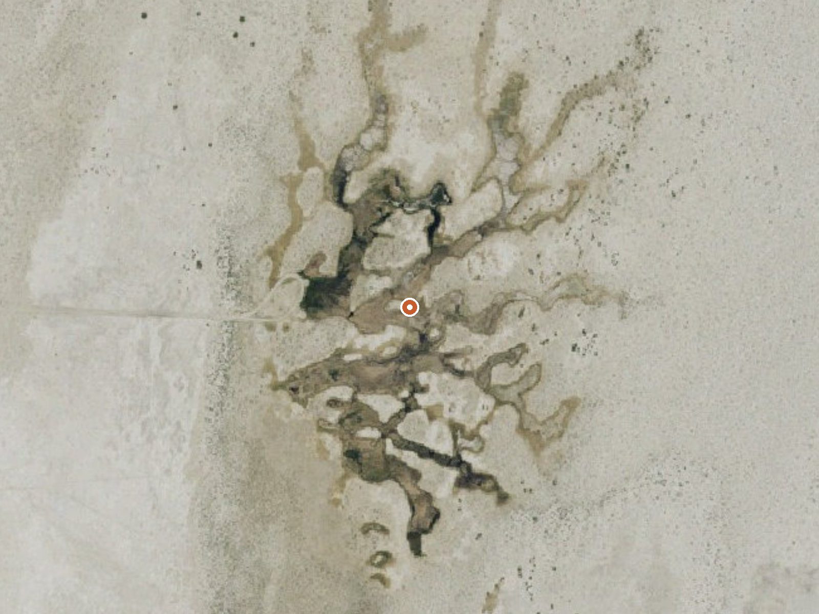 Aerial view of the ground around Coyote Spring