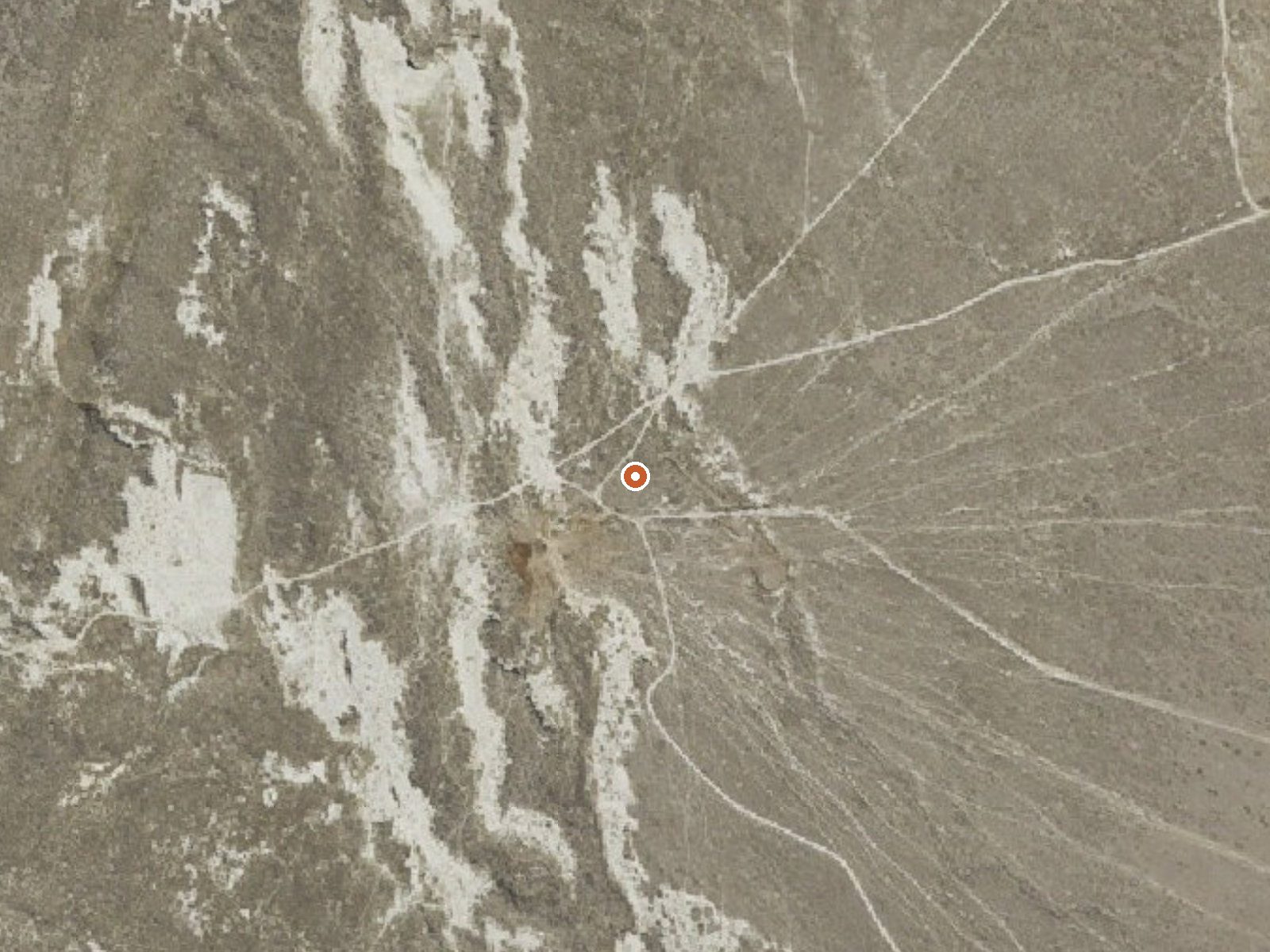 Aerial view of the ground around Coyote Spring