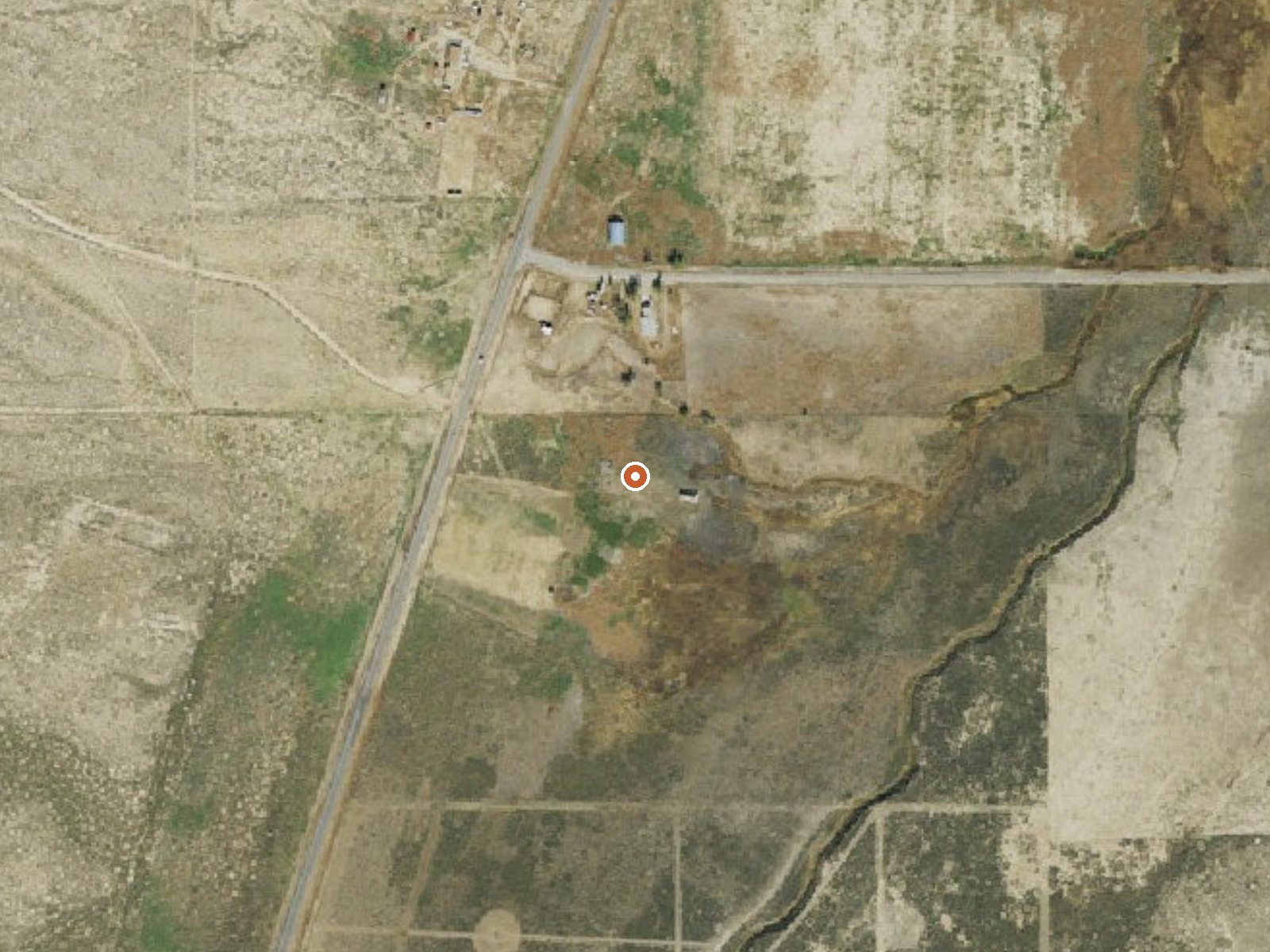 Aerial view of the ground around Davis