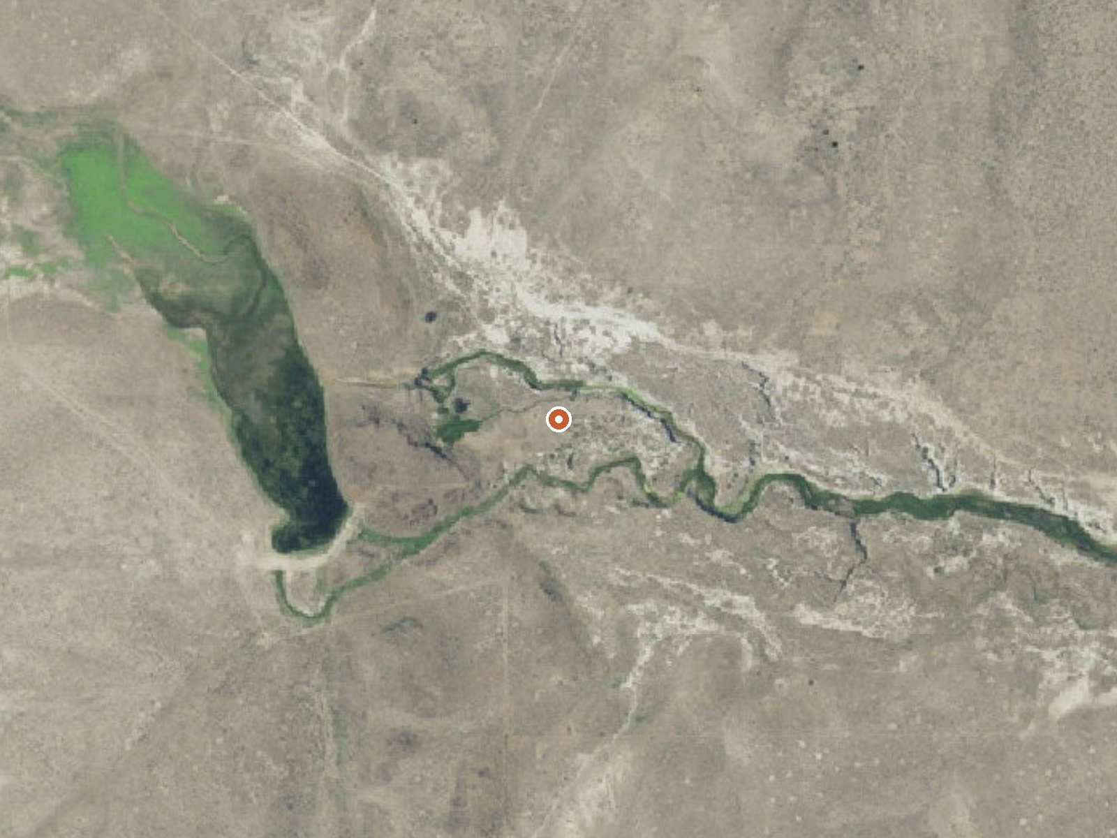 Aerial view of the ground around Sitz Warm Spring