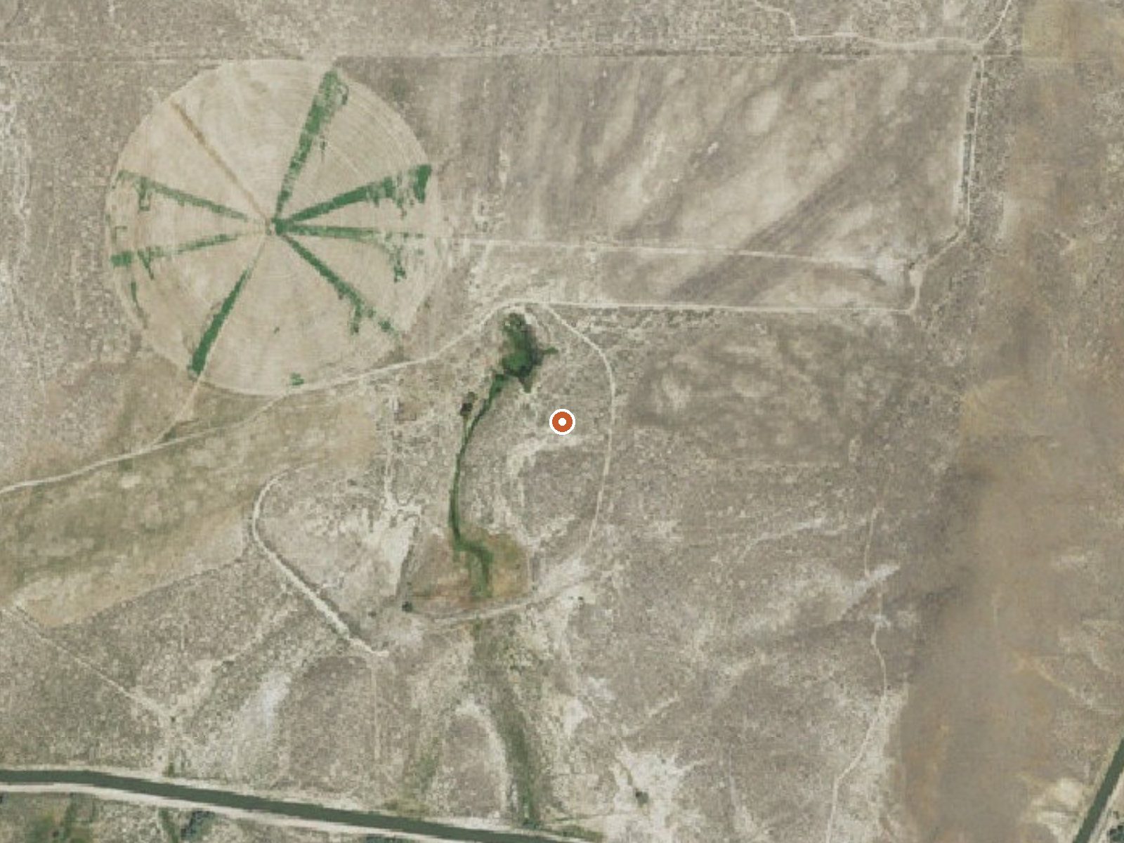 Aerial view of the ground around Springs