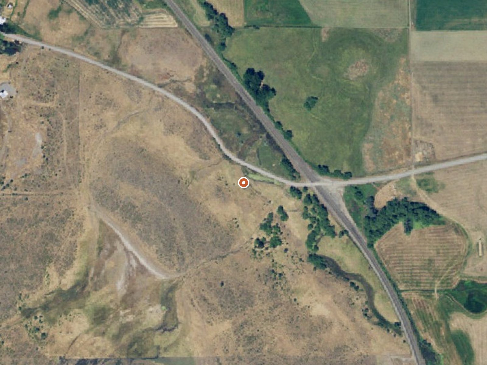 Aerial view of the ground around Union Station Hot Springs