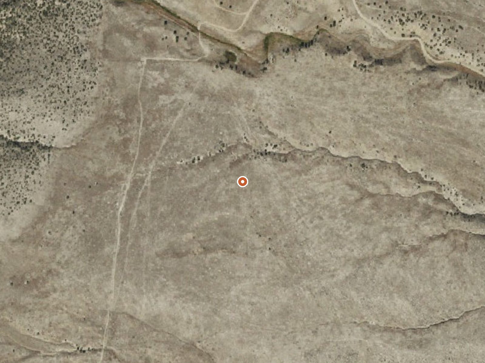 Aerial view of the ground around Redlum Spring