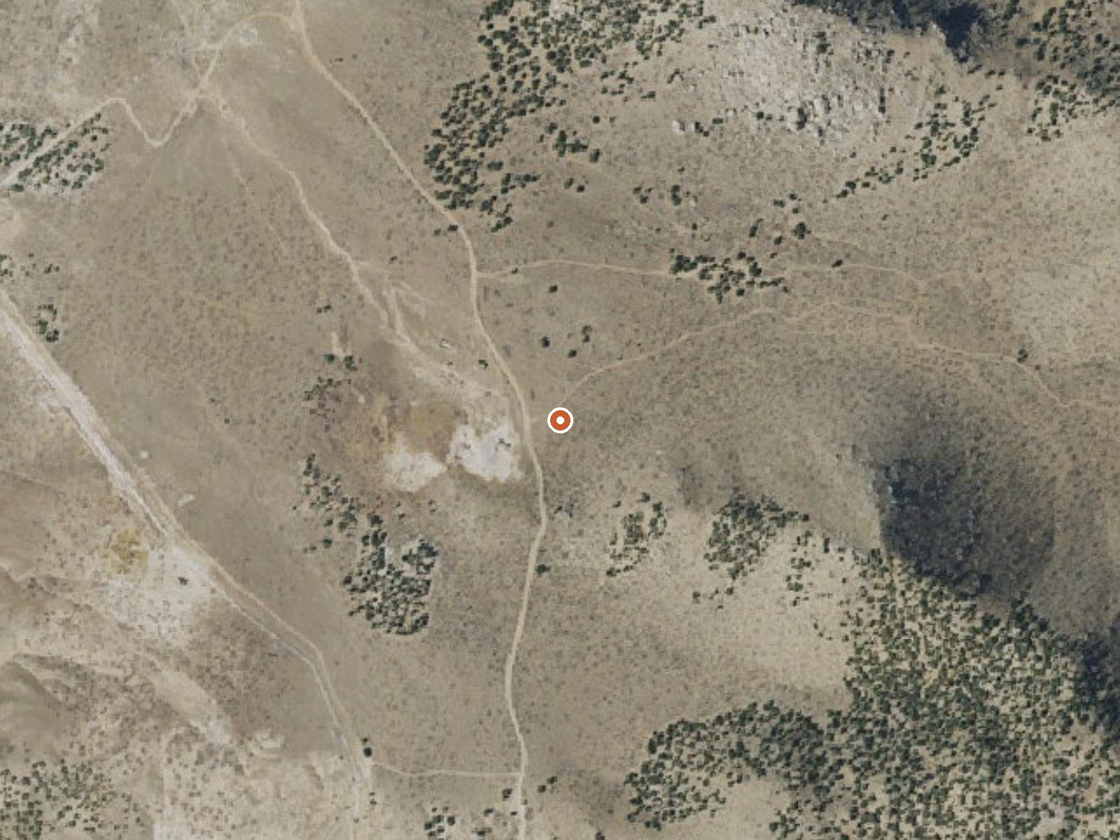Aerial view of the ground around Roosevelt Hot Springs