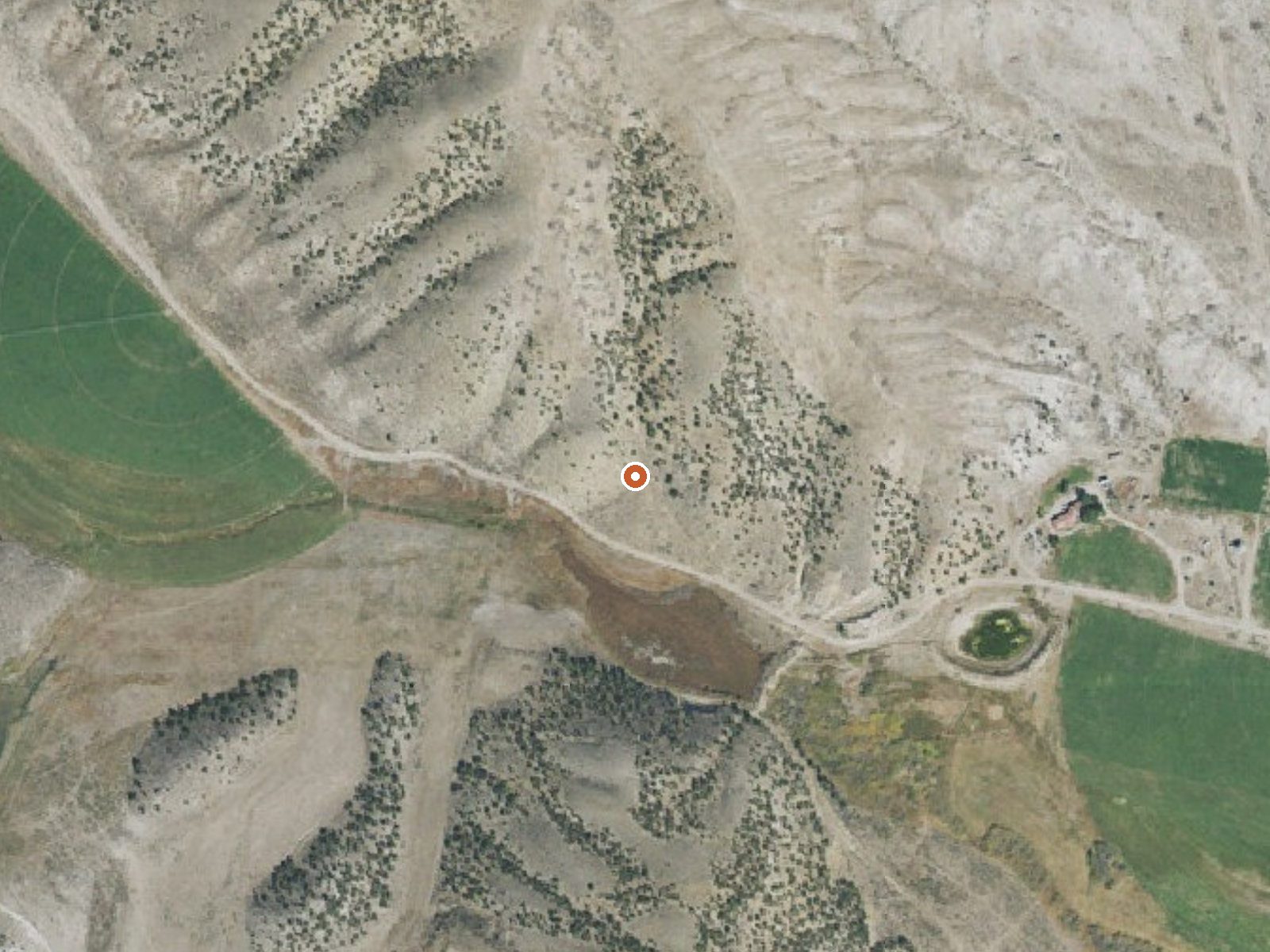 Aerial view of the ground around Spring (Hot)