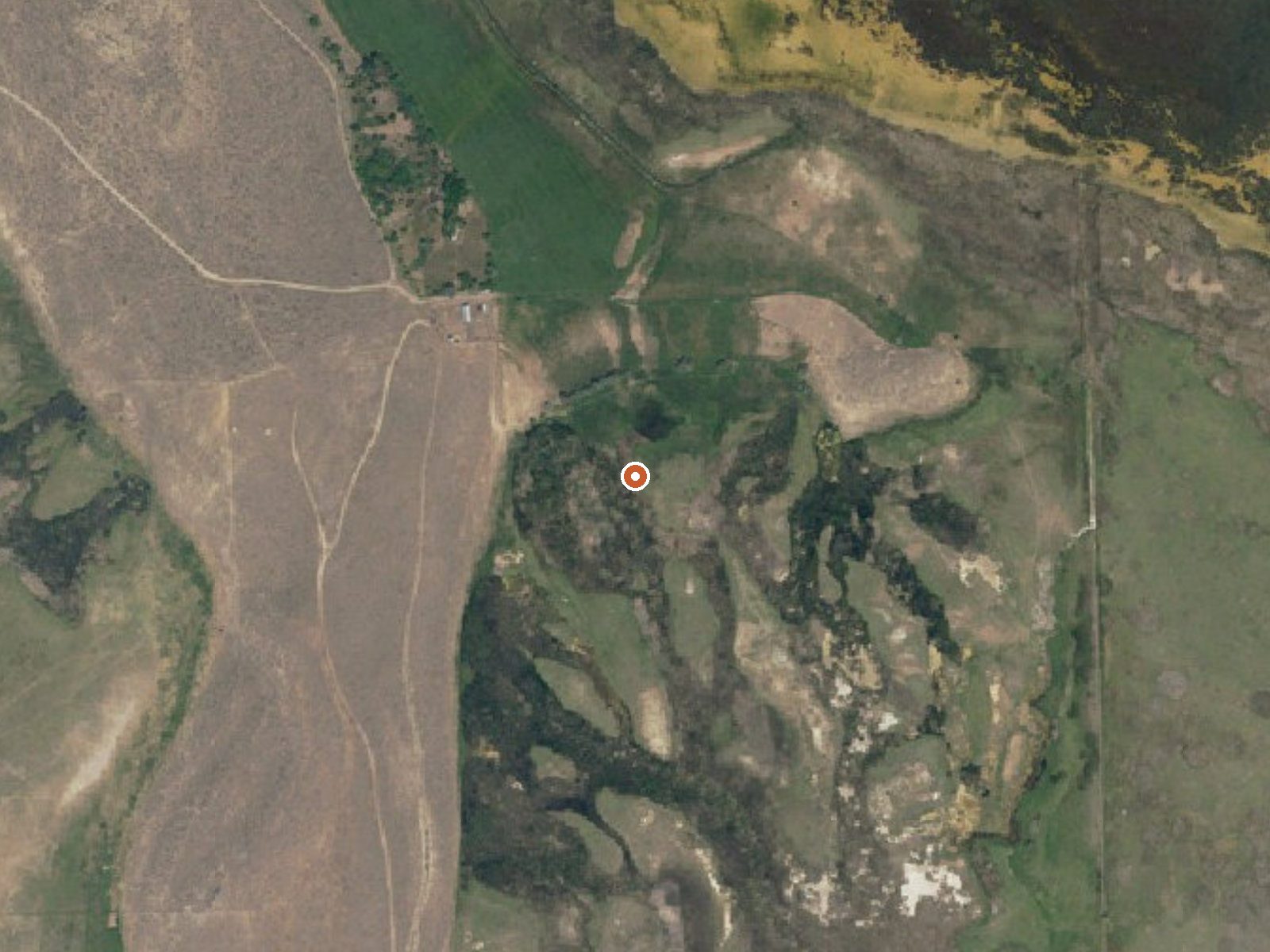 Aerial view of the ground around Springs