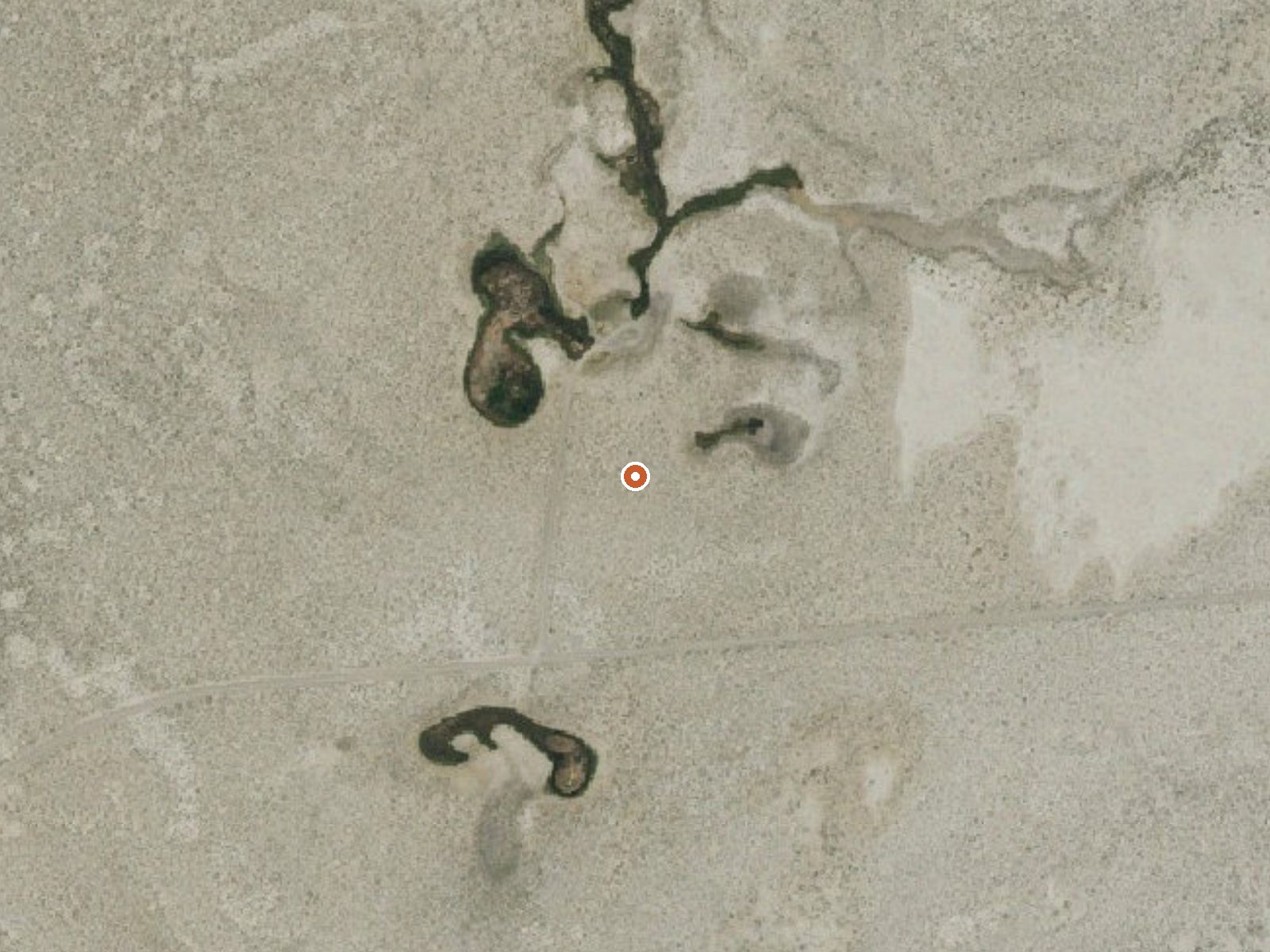 Aerial view of the ground around Tule Spring