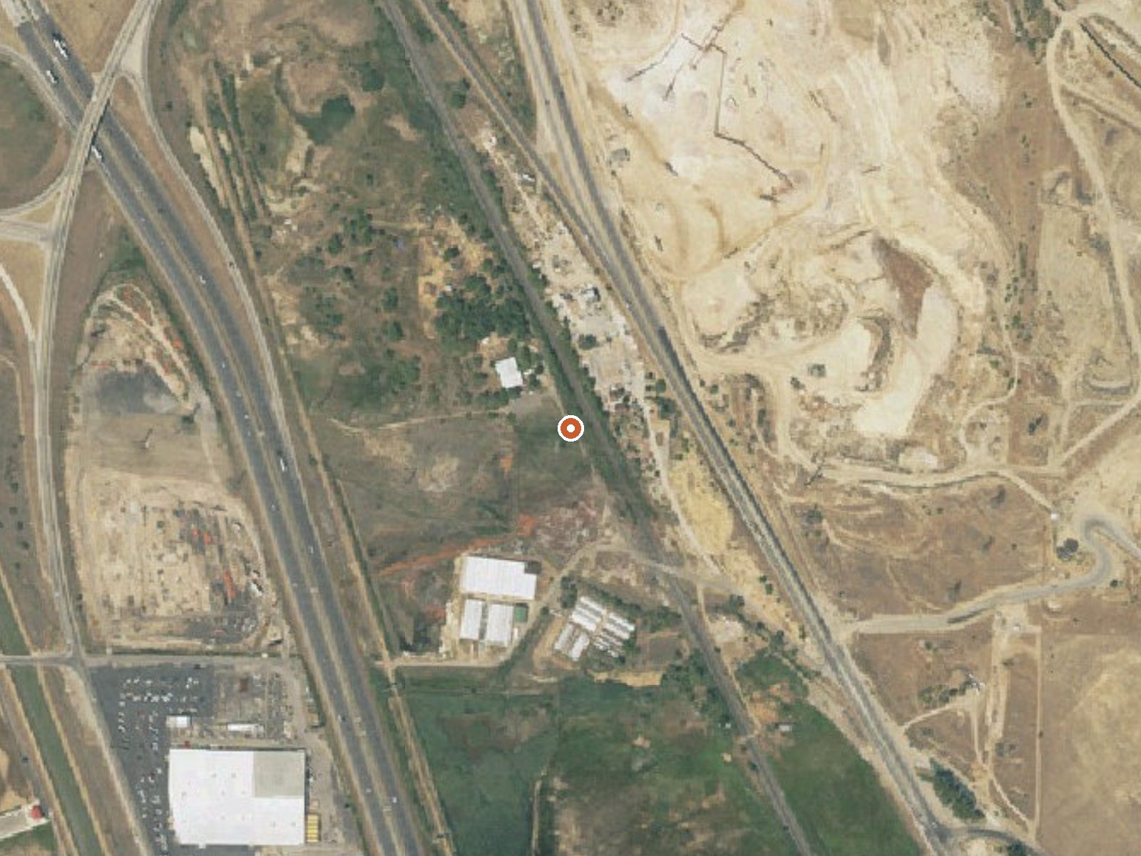 Aerial view of the ground around Utah Hot Springs