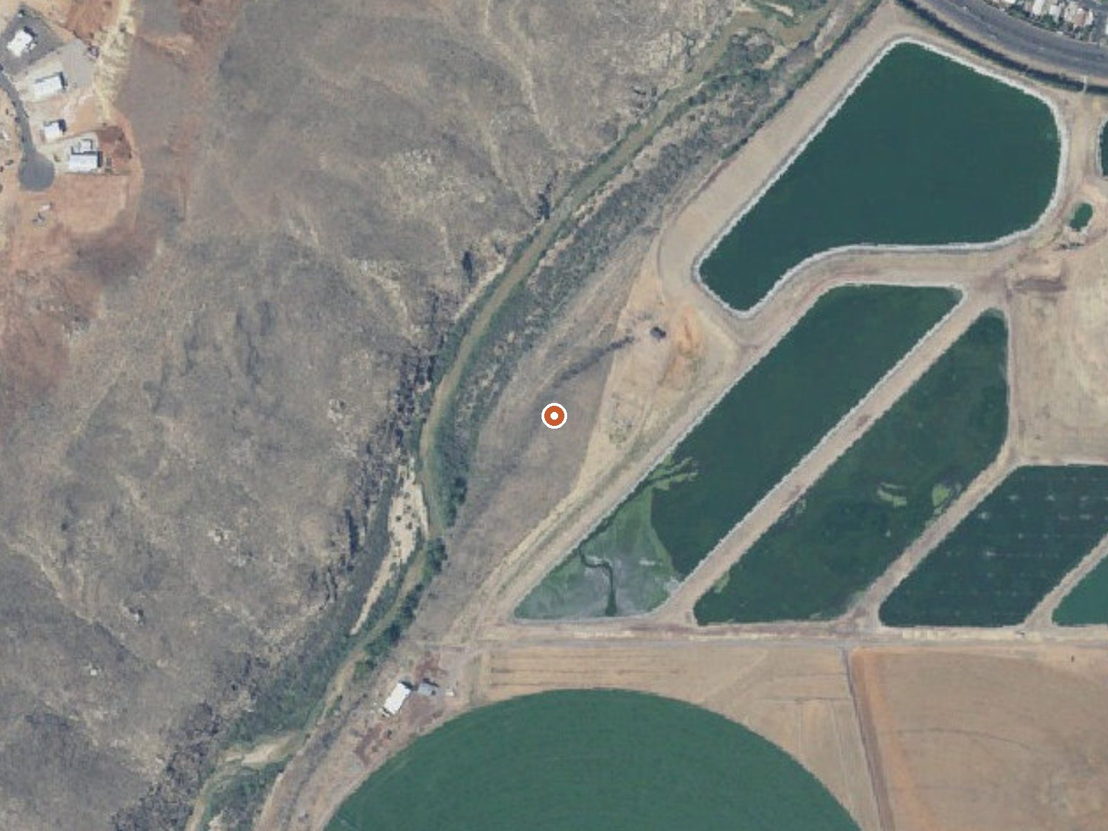 Aerial view of the ground around Virgin River Spring
