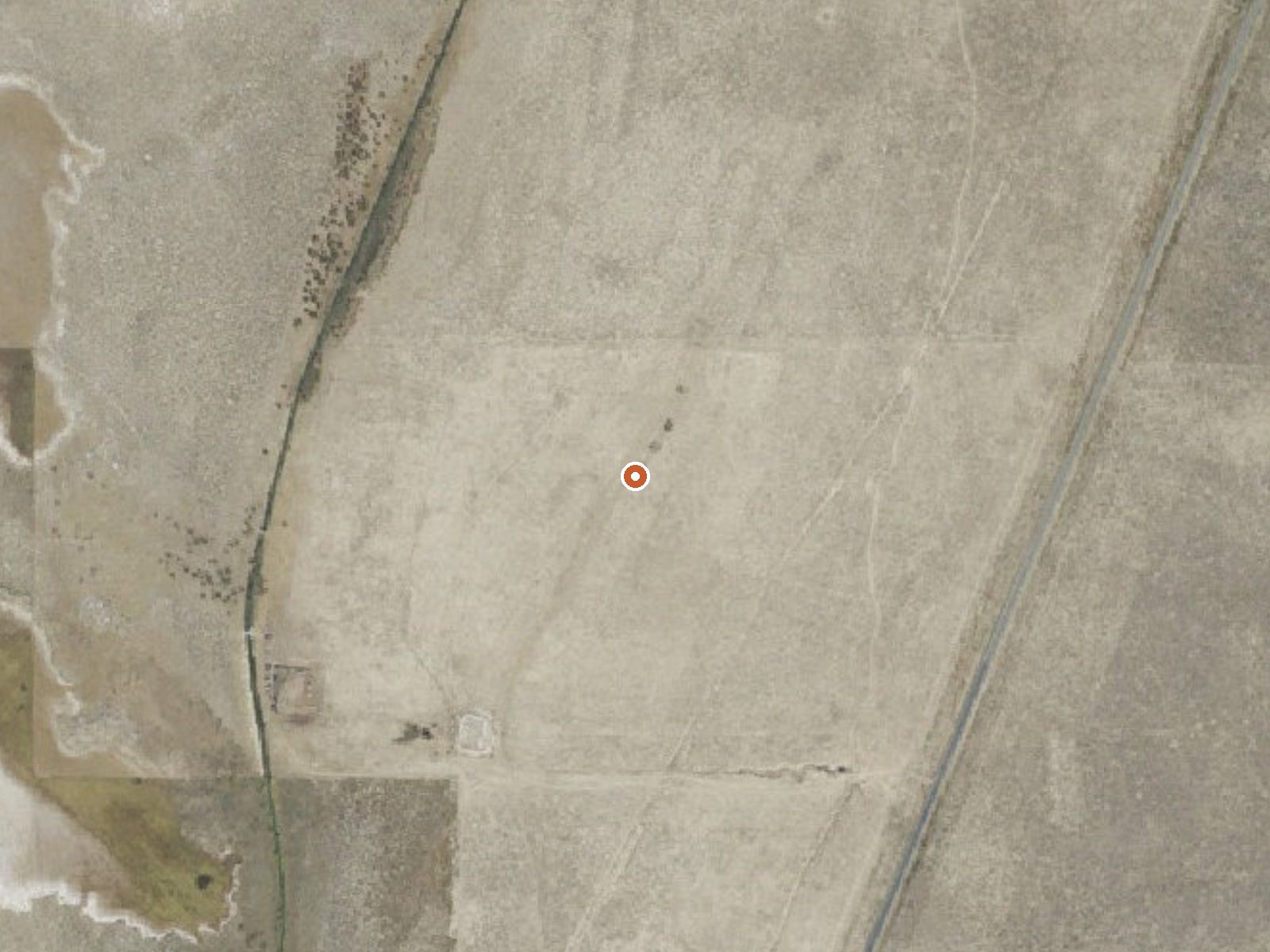 Aerial view of the ground around the spring