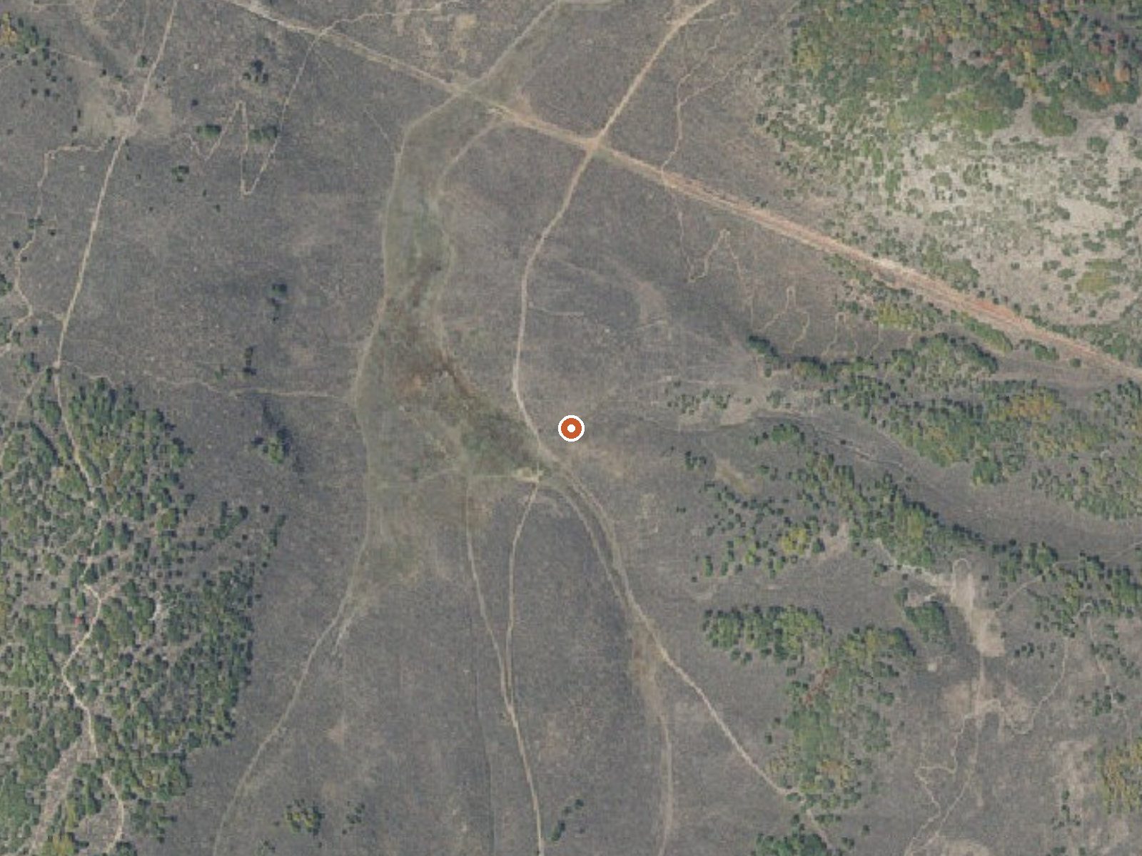 Aerial view of the ground around the spring